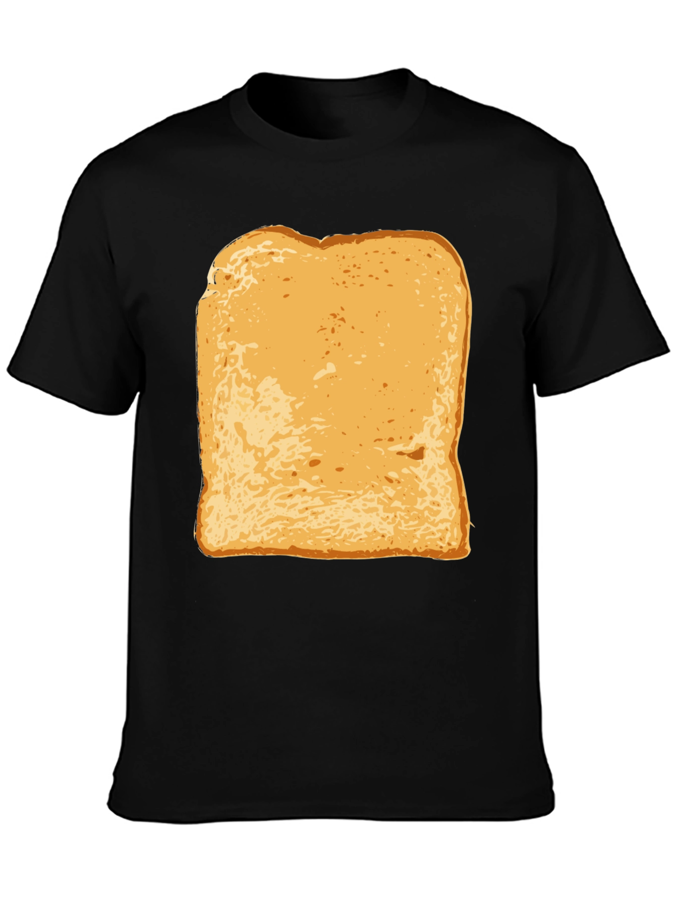 Black Bread Slice Graphic Tee - Funny Food T-Shirt view 3
