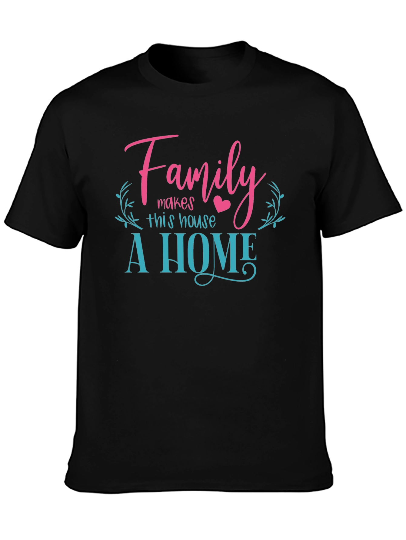 Black Family Makes A Home Graphic Tee - Soft Cotton Blend view 3