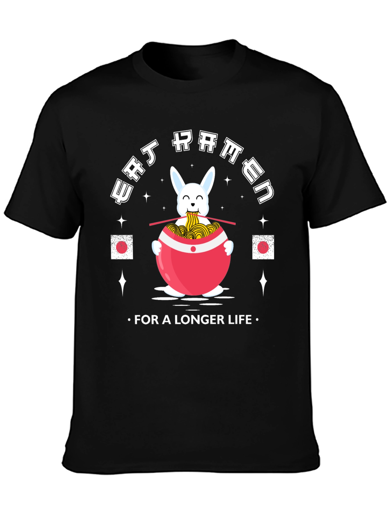 Eat Ramen Longer Life T-Shirt Cute Japanese Style - 3