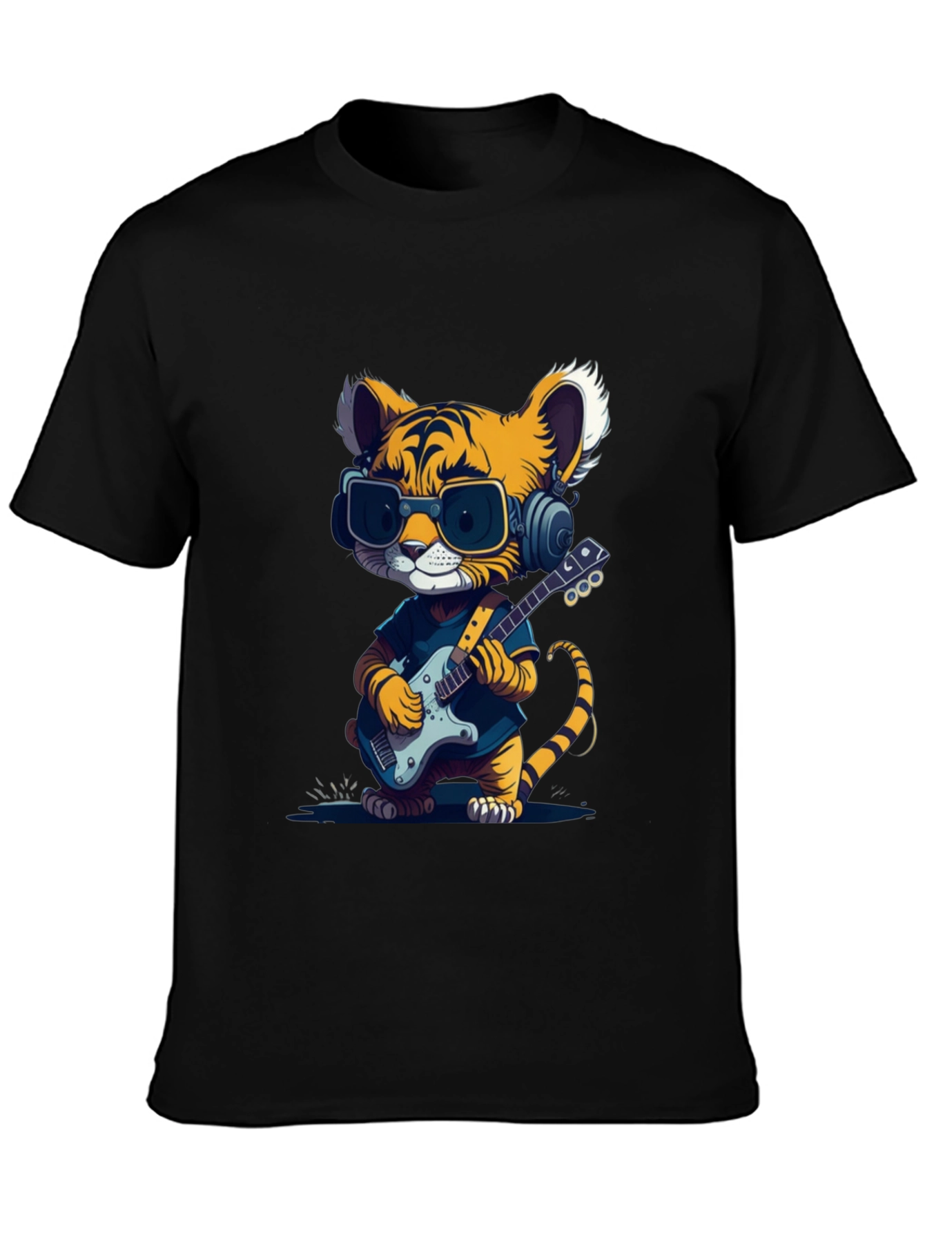 Black Tiger Guitarist T-Shirt view 3