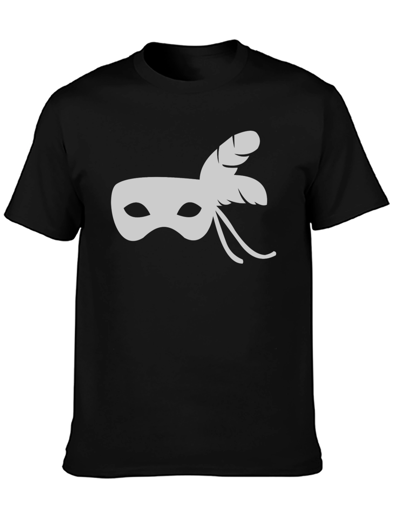 Black Masquerade Mask T-Shirt - Stylish & Unique view 3