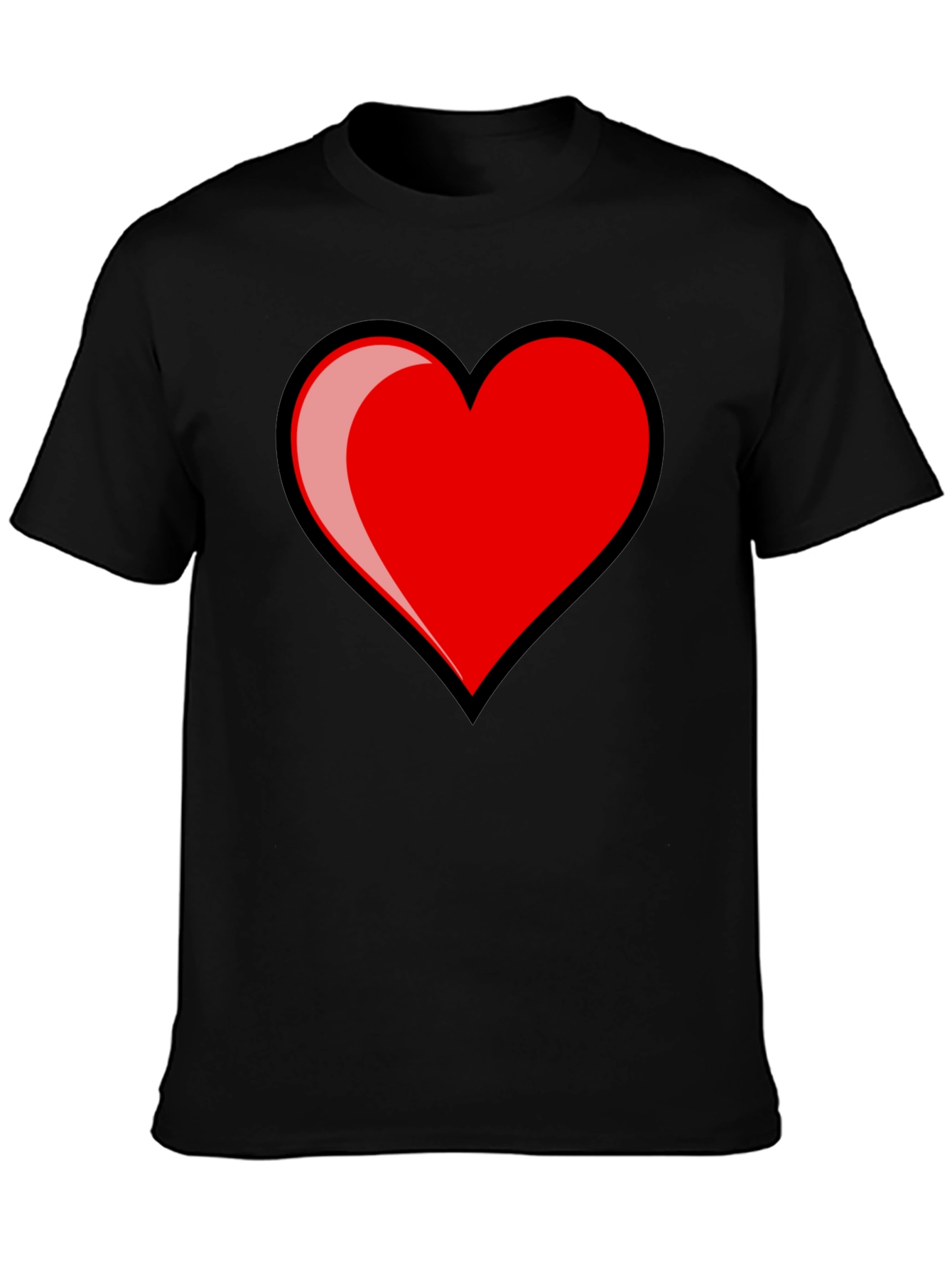 Black Heart Graphic Black T-Shirt view 3