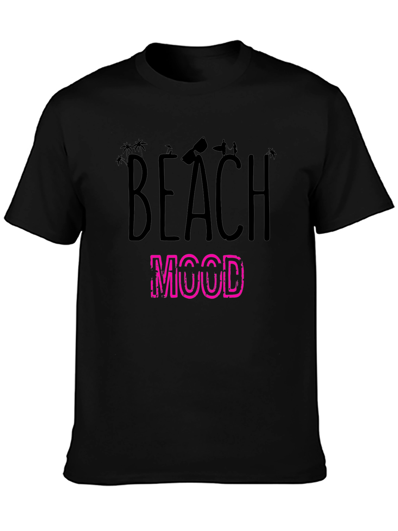 Black Beach Mood Graphic T-Shirt view 3