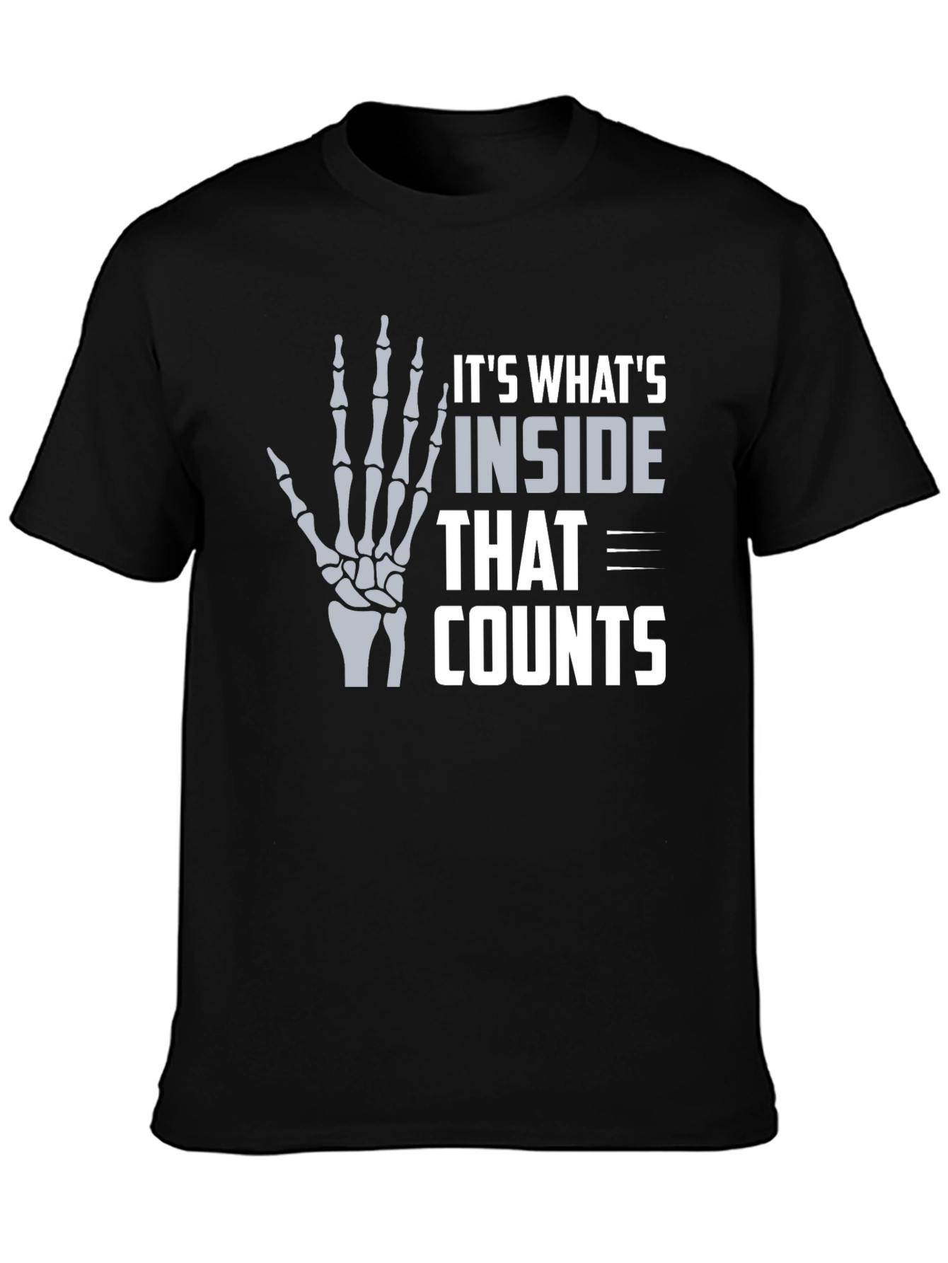 Black It's What's Inside That Counts Graphic Tee view 3