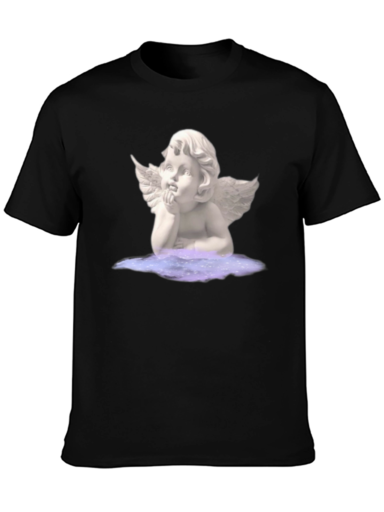 Black Angel Graphic Tee - Unisex Black T-Shirt view 3