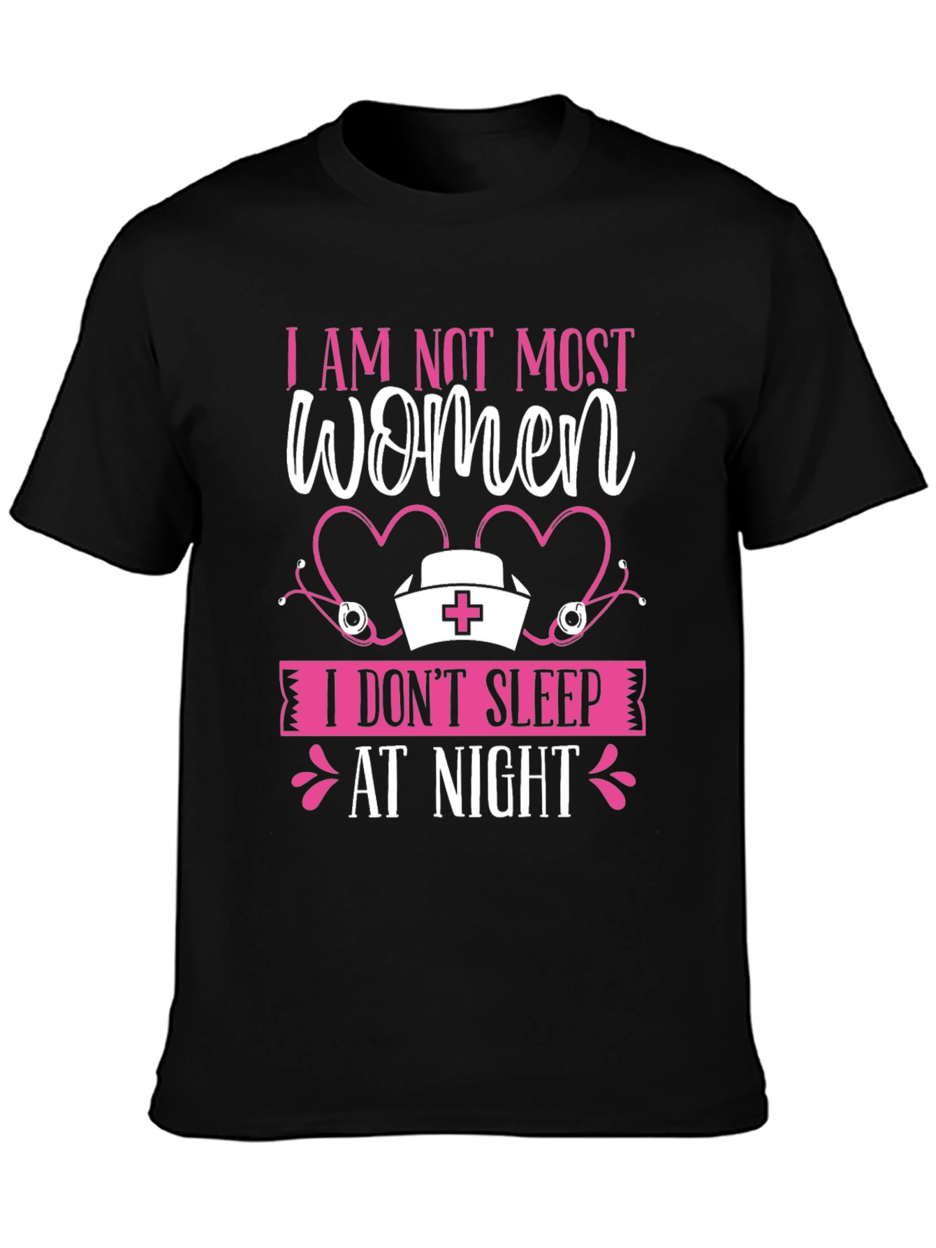 Black I AM NOT MOST WOMEN T-Shirt view 3