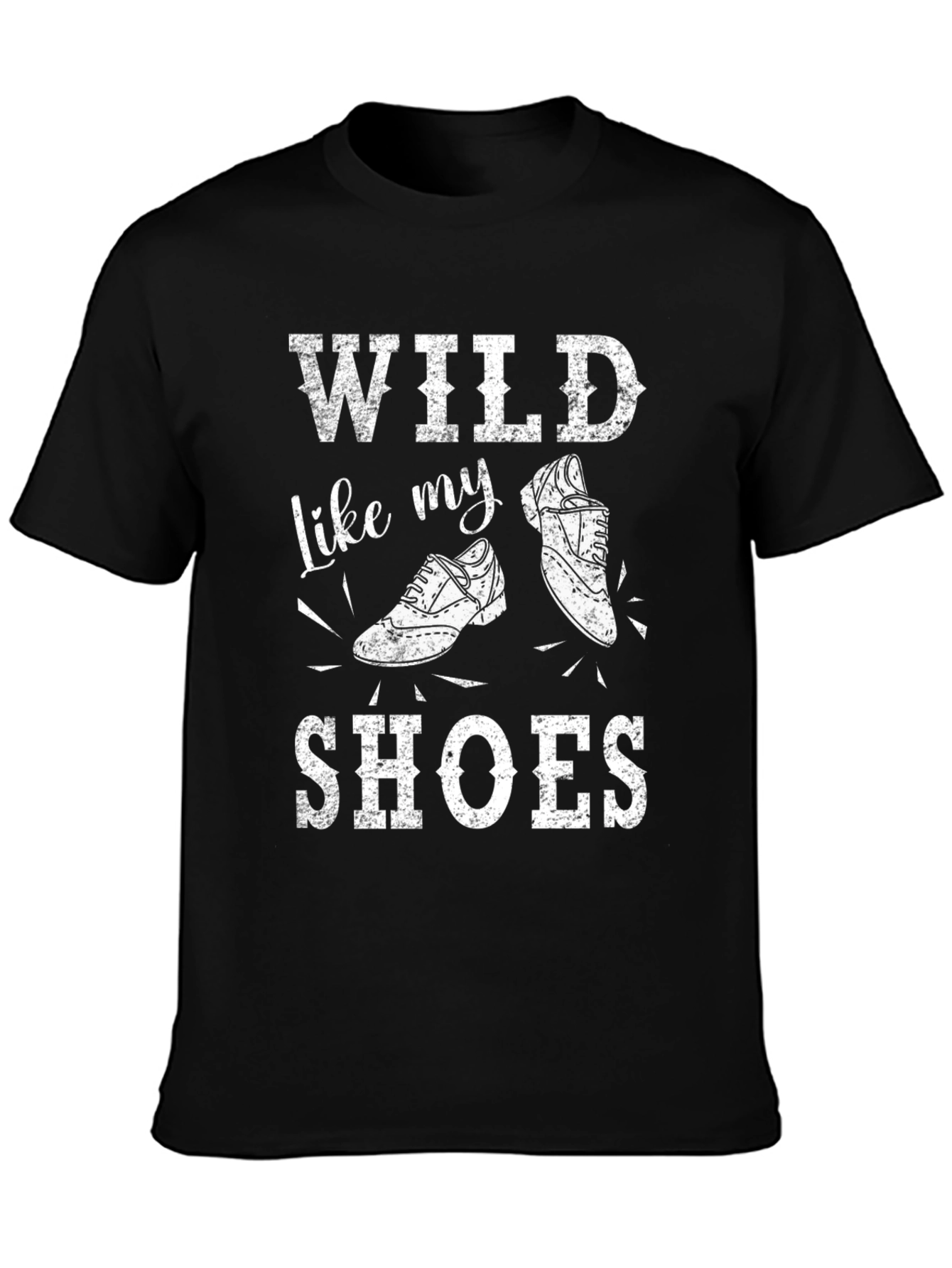 Black Wild Like My Shoes Graphic Tee - Novelty T-Shirt view 3