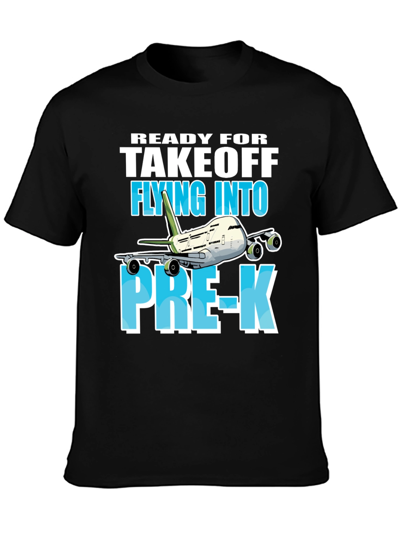 Black Ready for Takeoff Pre-K T-Shirt view 3