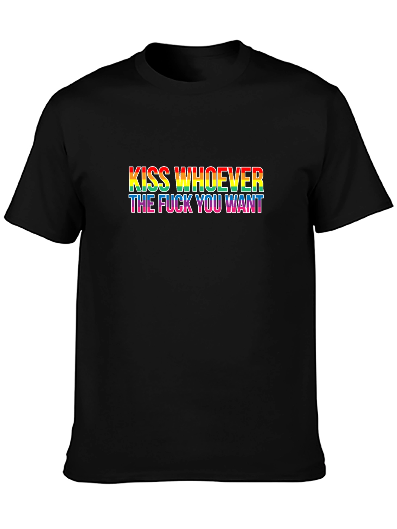 Black Kiss Whoever You Want Black T-Shirt view 3