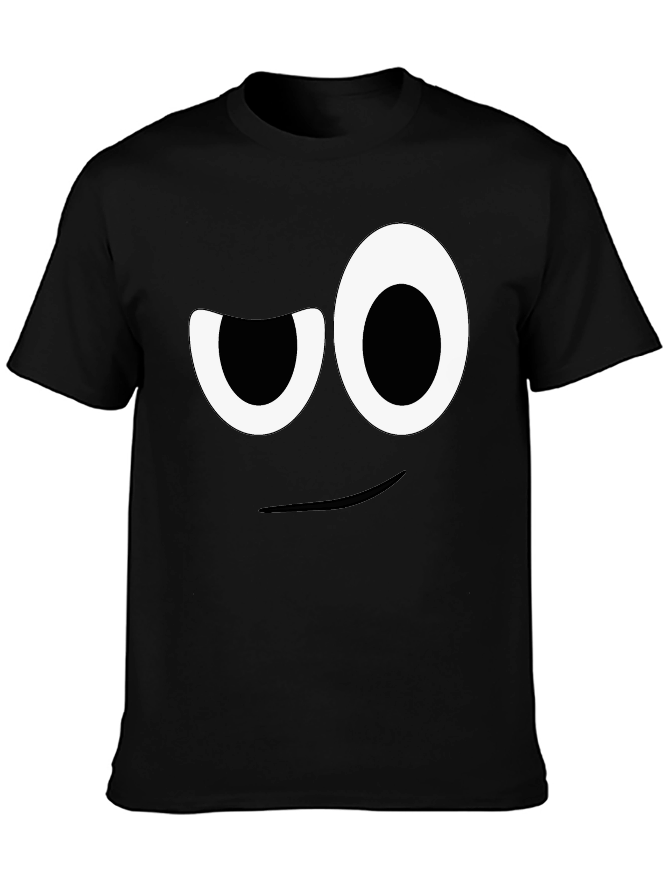 Black Winking Face Graphic Tee - Funny Unisex T-Shirt view 3