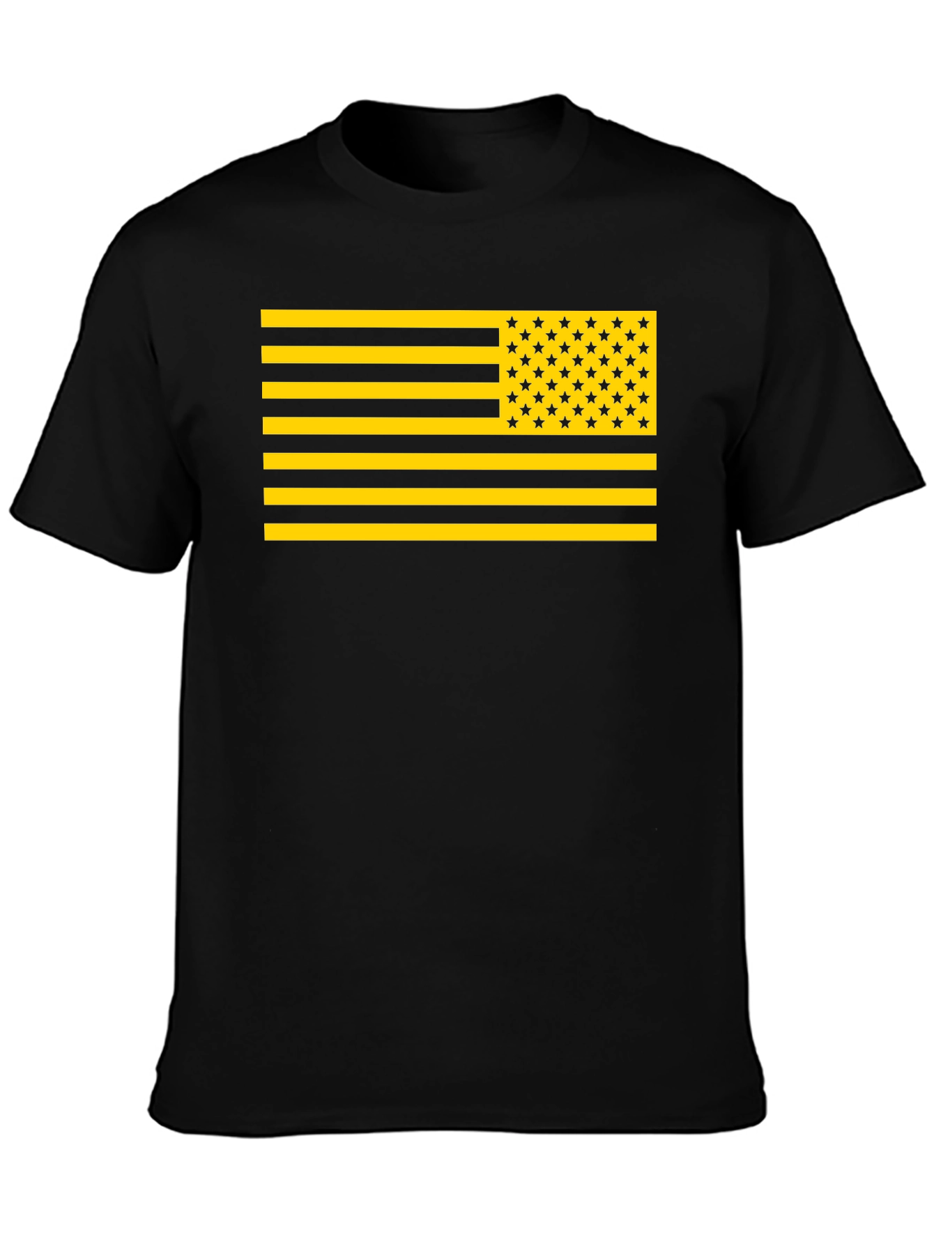 Black Novelty American Flag Graphic T-Shirt view 3