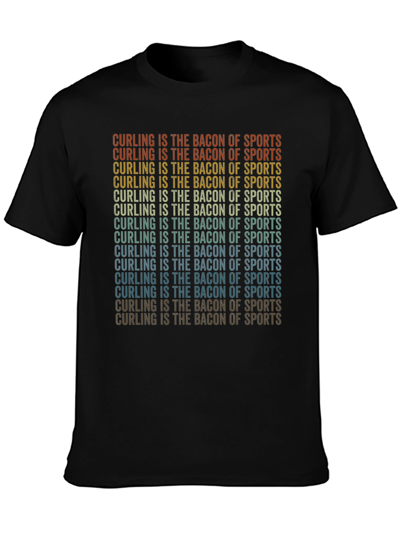 Black Curling is the Bacon of Sports T-Shirt view 3