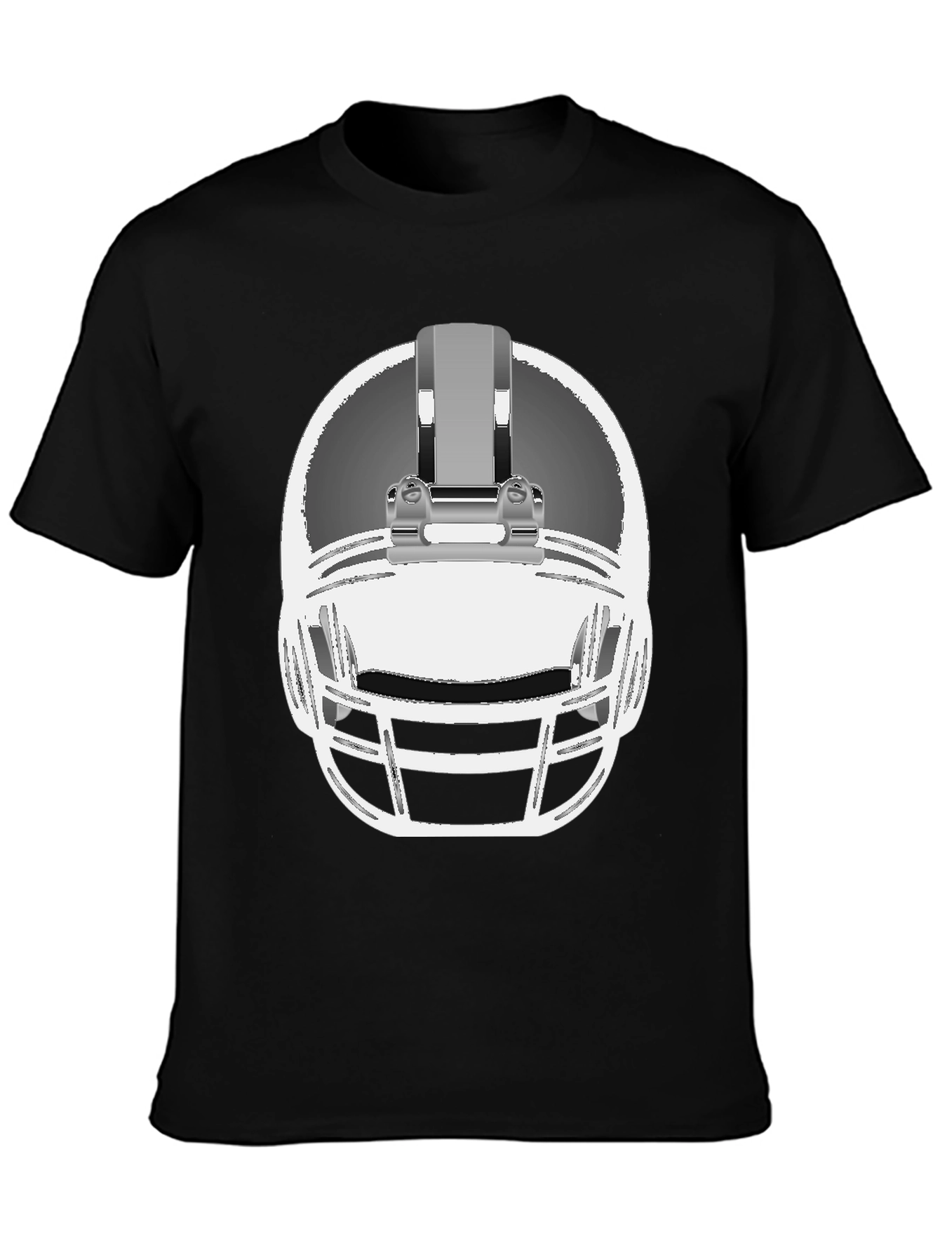 Black Football Helmet Graphic Tee - Black view 3