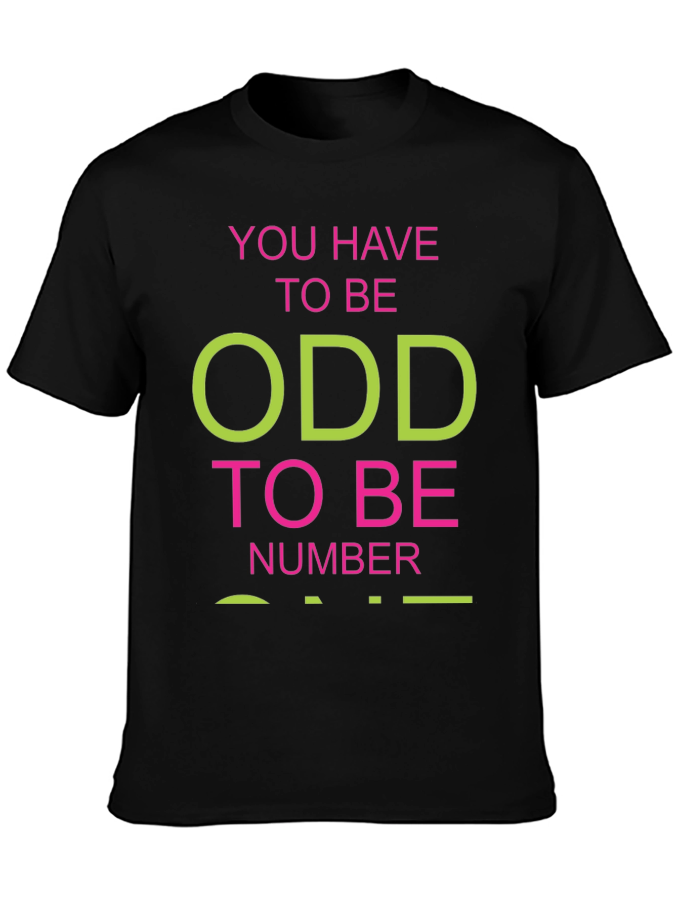 Black Odd Number Graphic T-Shirt view 3