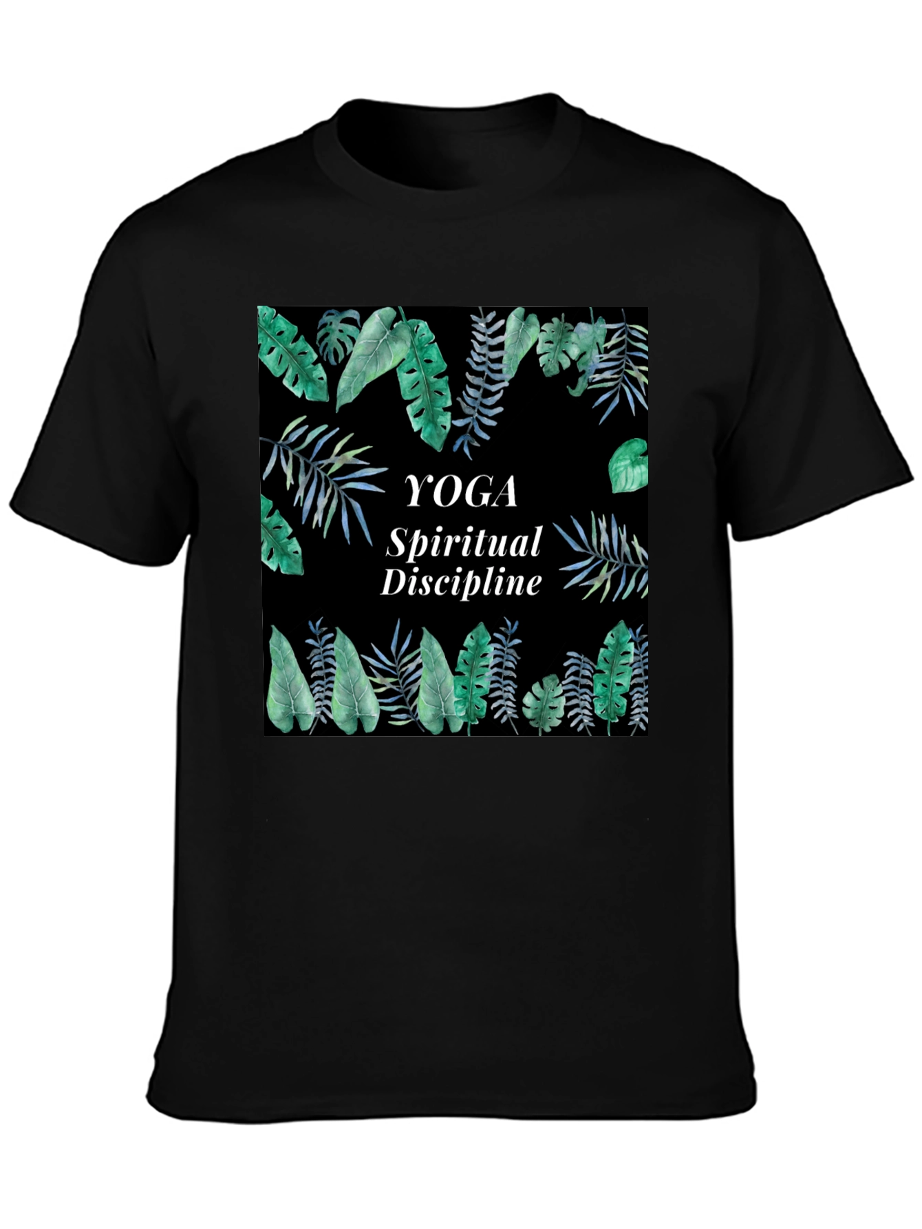 Black Yoga Spiritual Discipline T-Shirt view 3