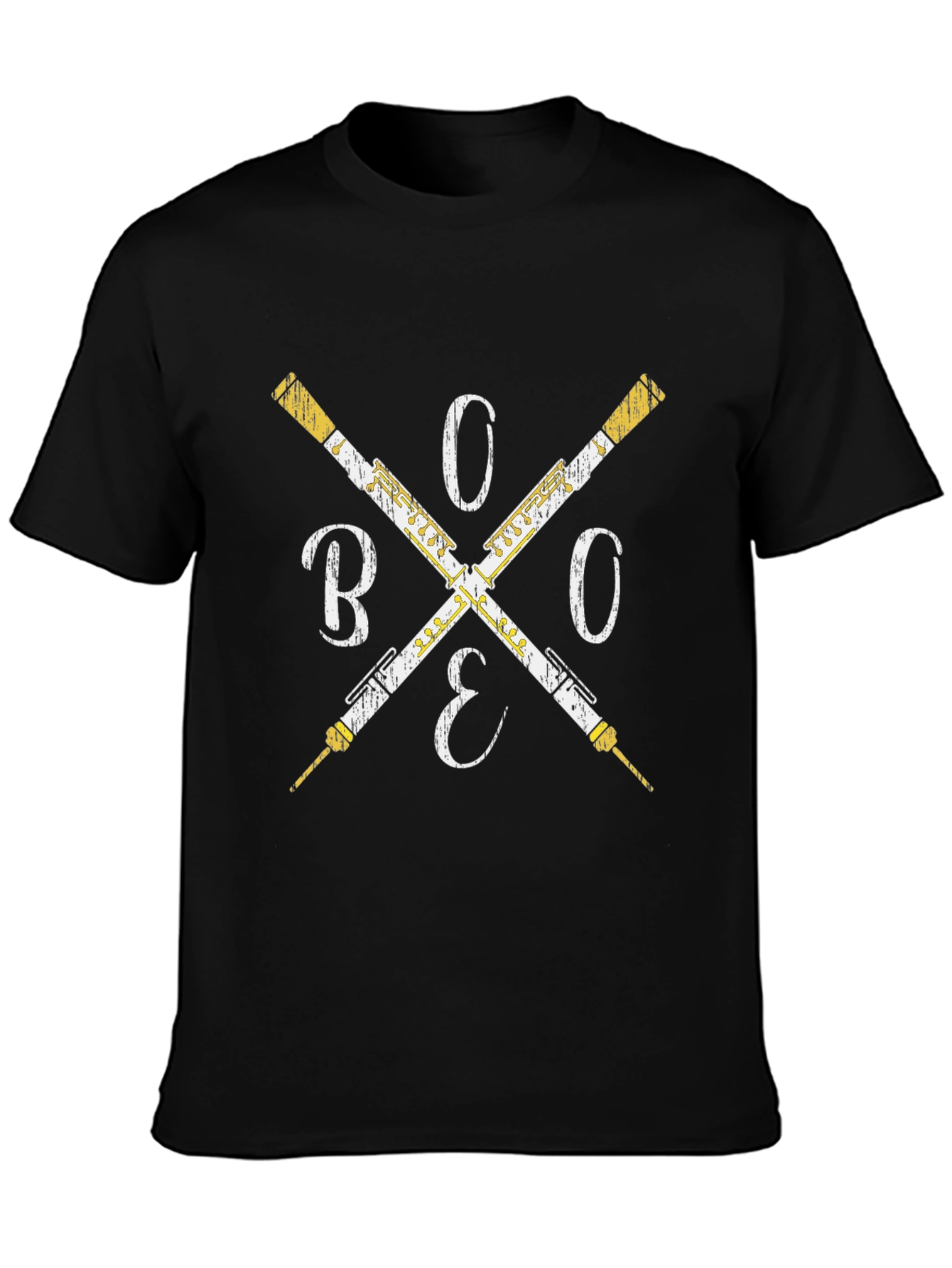 Black B.O.O.E. Bassoon T-Shirt - Musician's Style view 3
