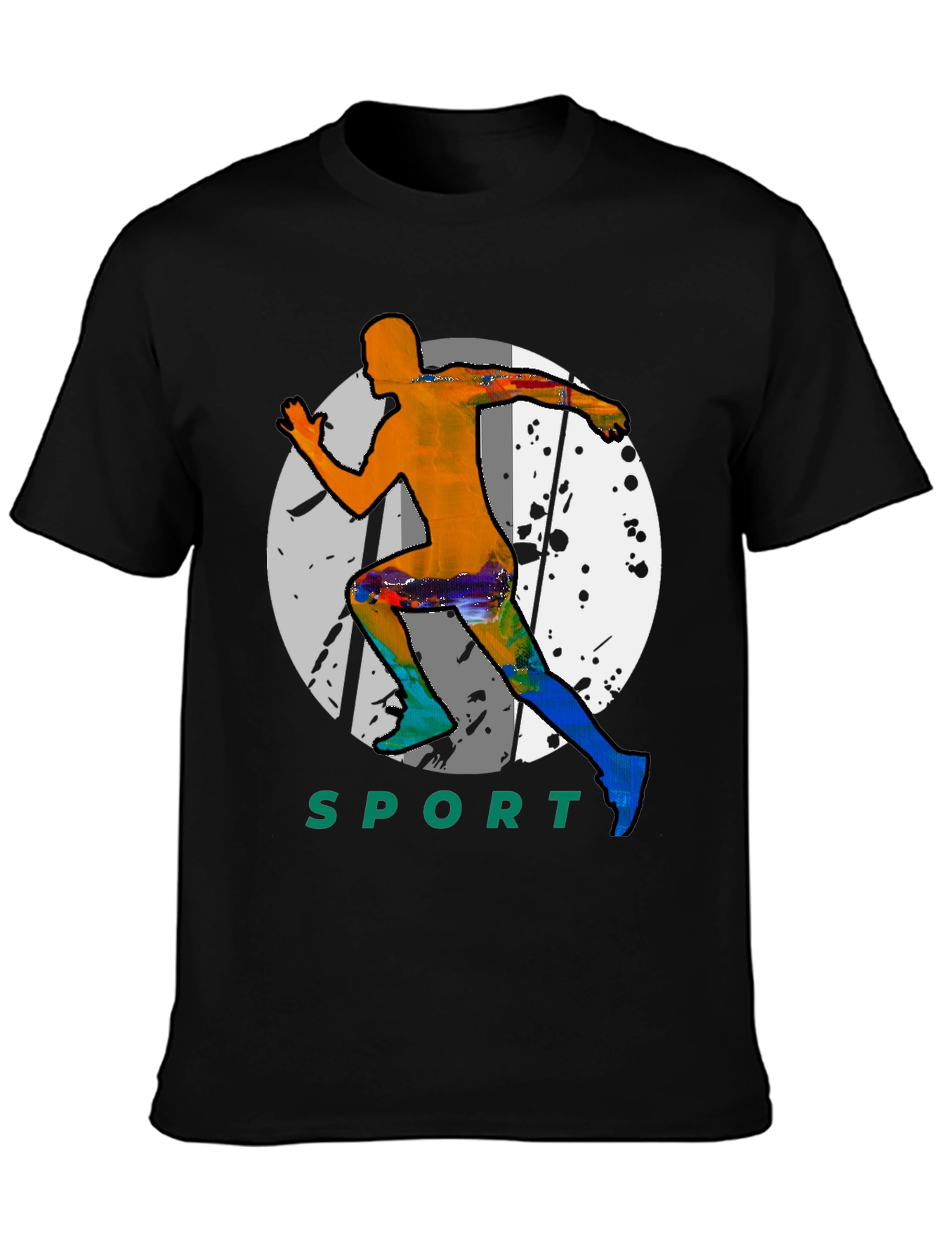 Men's Sport Graphic Black T-Shirt - 3