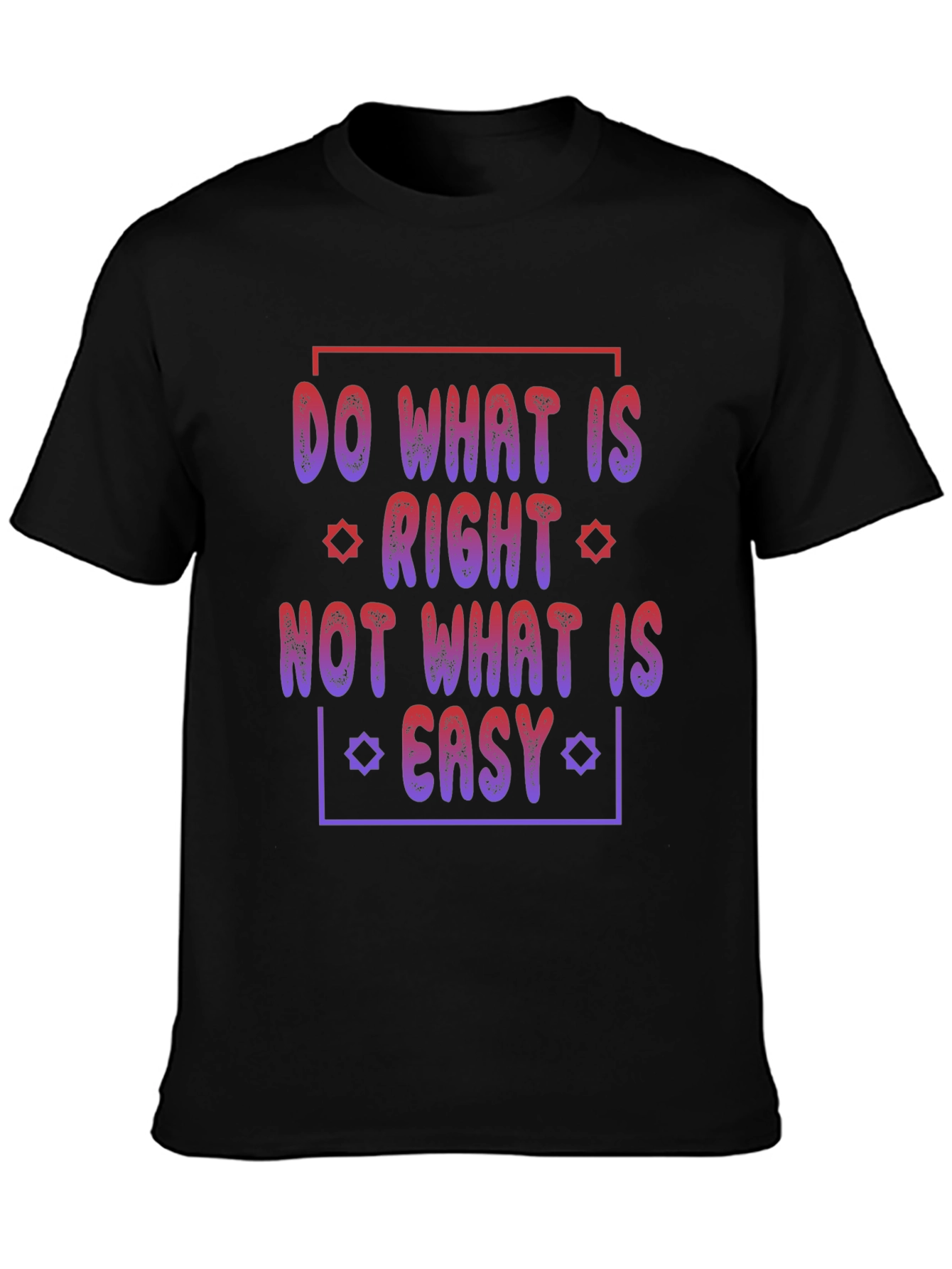 Black Motivational T-Shirt: Do What Is Right Graphic Tee view 3