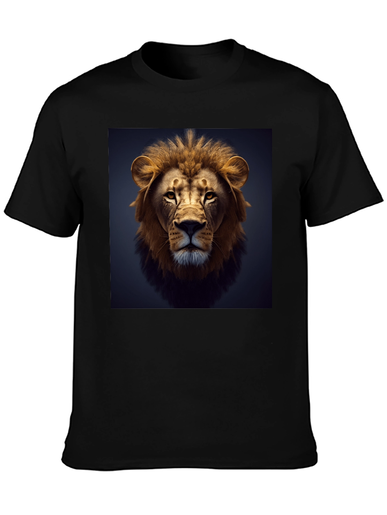 Black Lion Graphic Black T-Shirt view 3