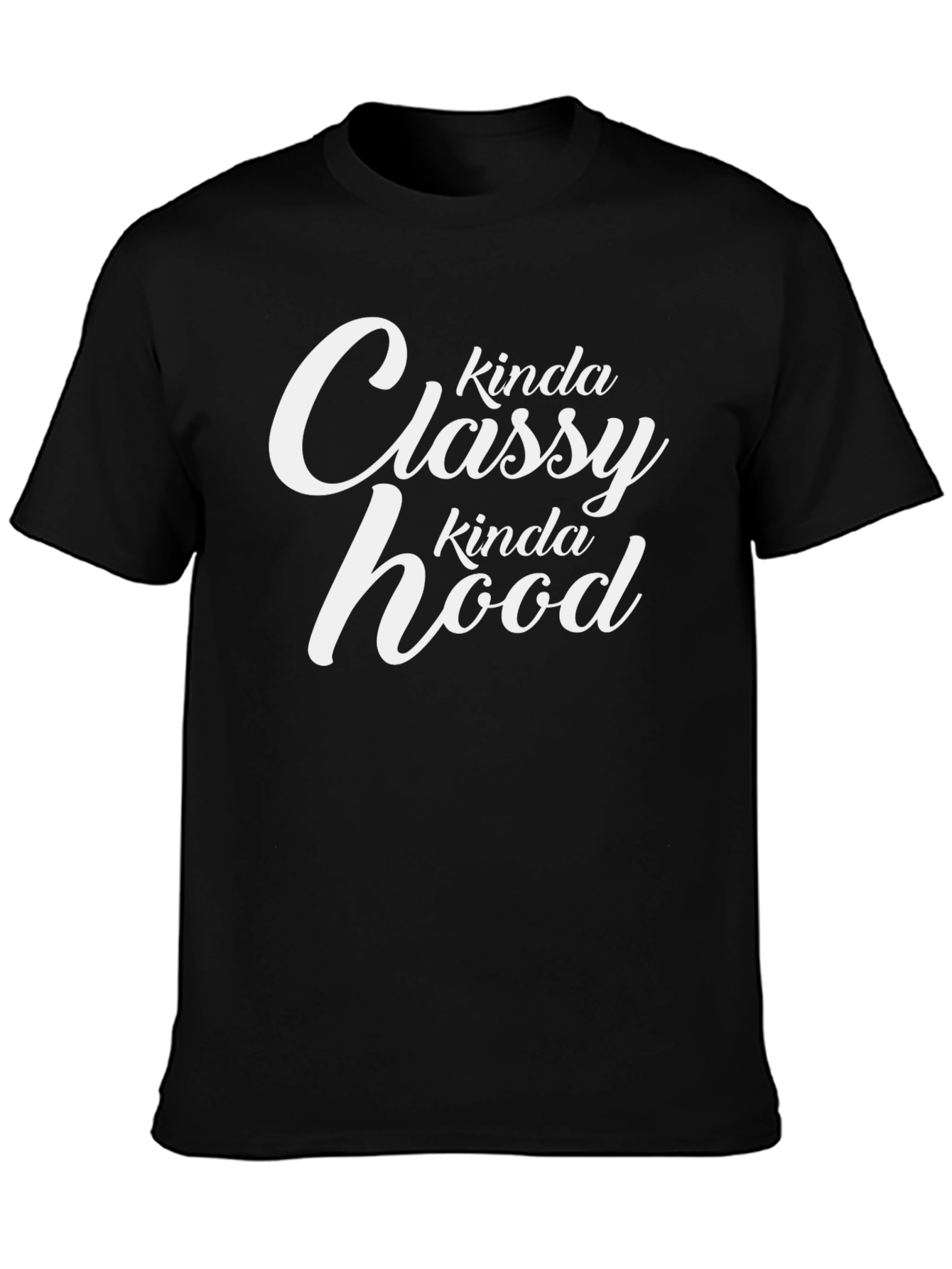 Black Kinda Classy Kinda Hood Graphic Tee view 3