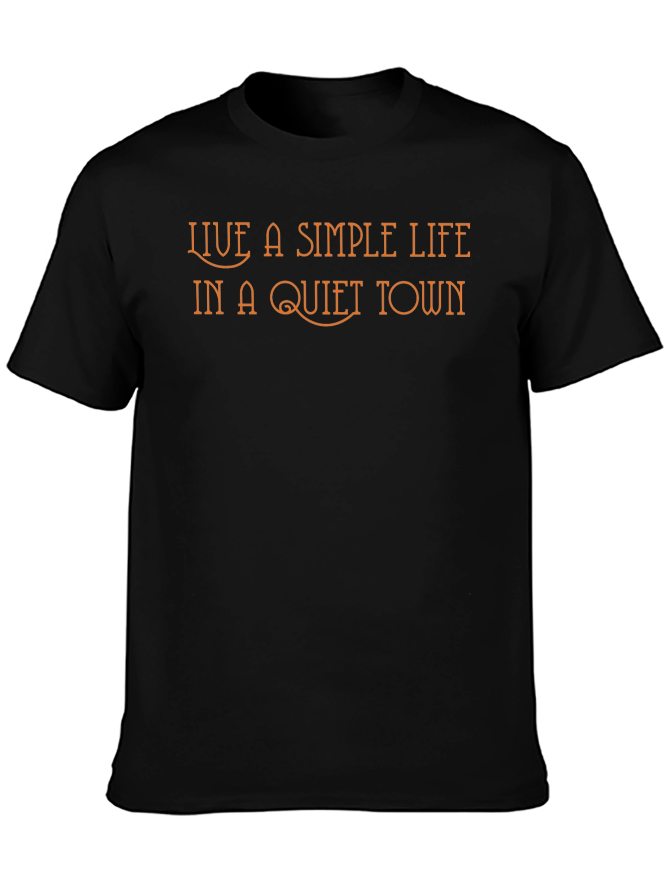 Black Simple Life Tee - Quiet Town Comfort view 3