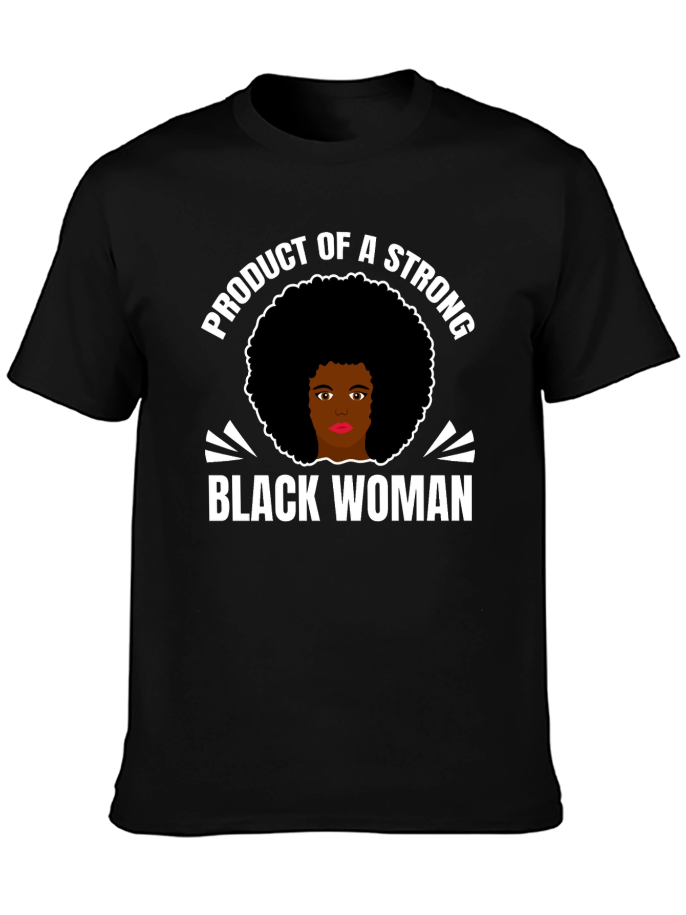 Black Strong Black Woman Graphic T-Shirt view 3