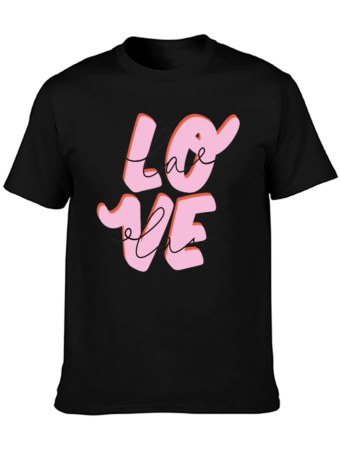 Black Love Graphic Black T-Shirt view 3