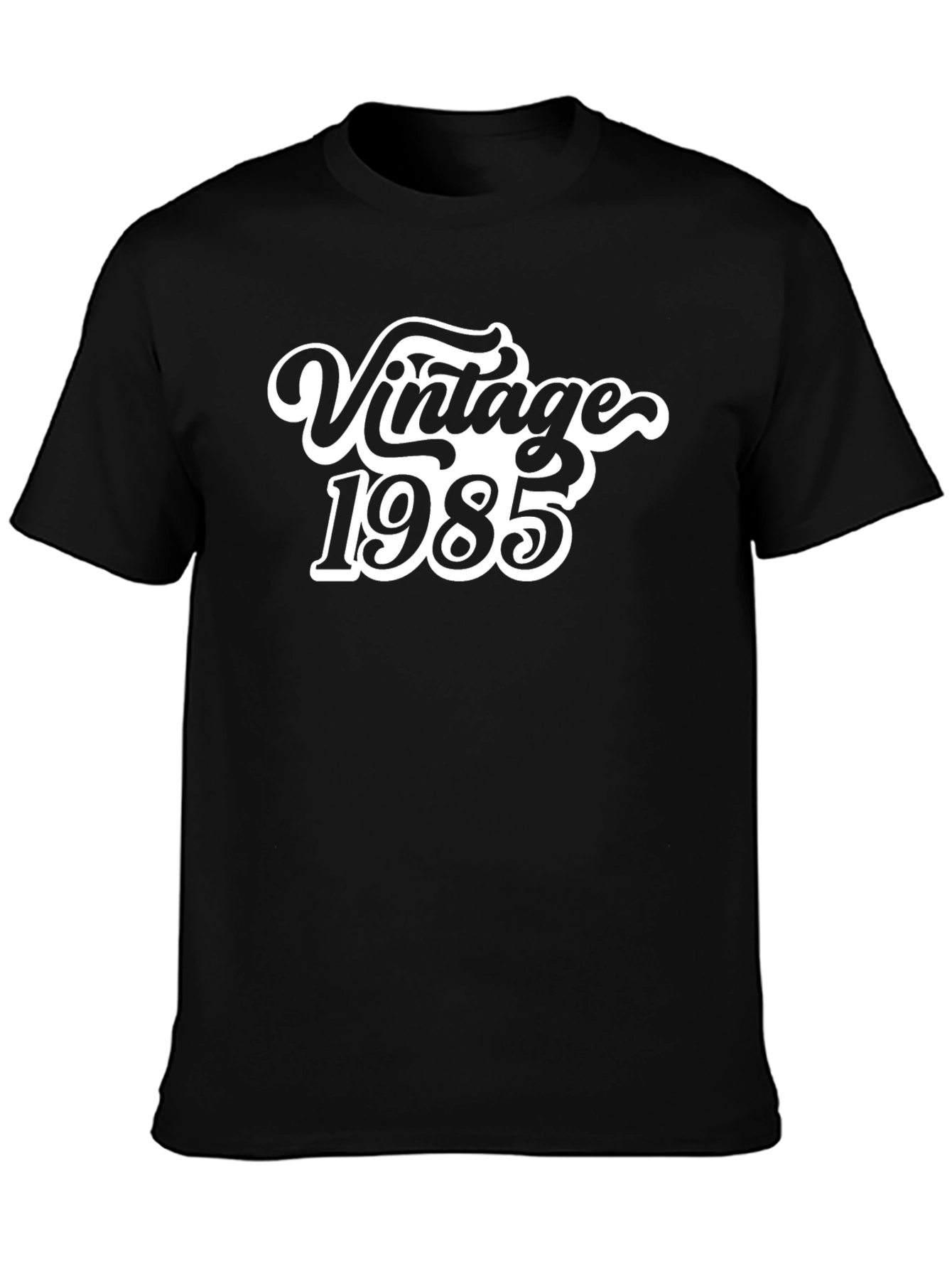 Black Vintage 1985 Graphic T-Shirt - Retro Style view 3