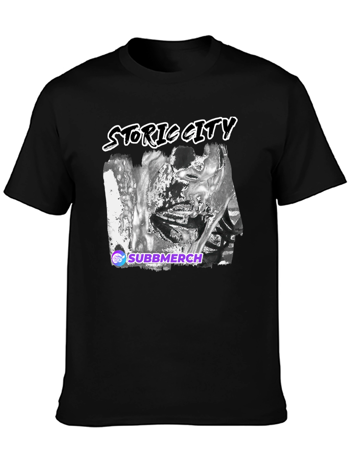 Black Storic City Black T-Shirt view 3