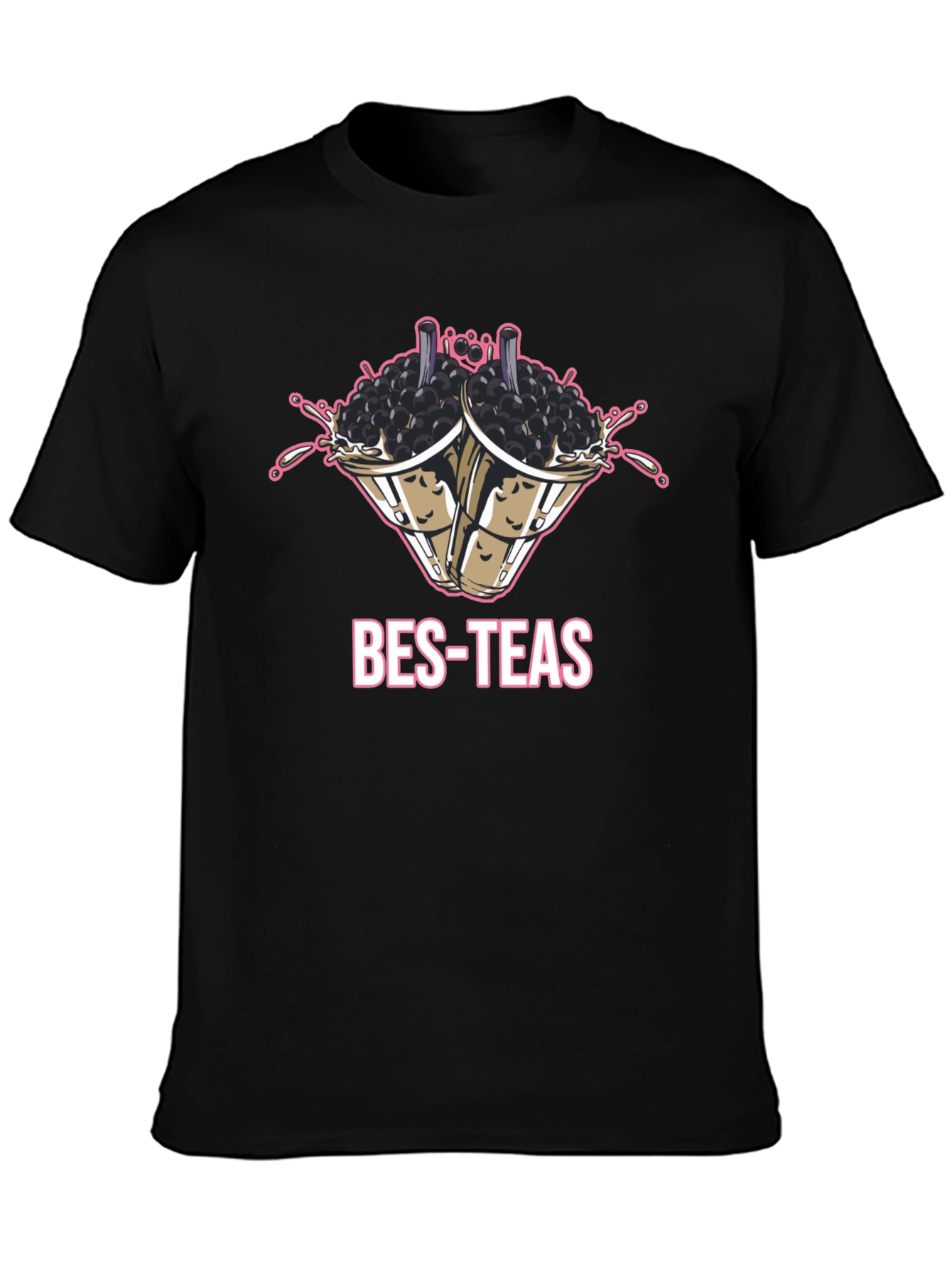 Black Bes-Teas Graphic T-Shirt view 3