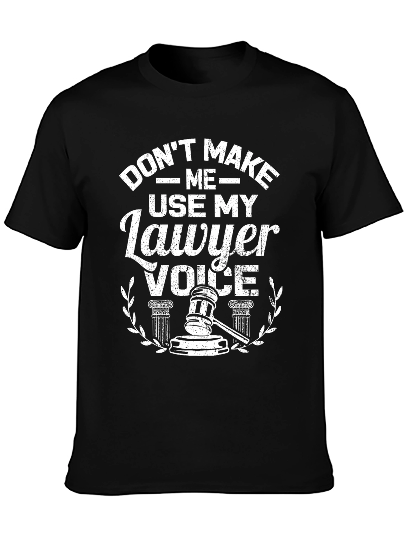 Black Lawyer Voice T-Shirt Funny Attorney Gift view 3