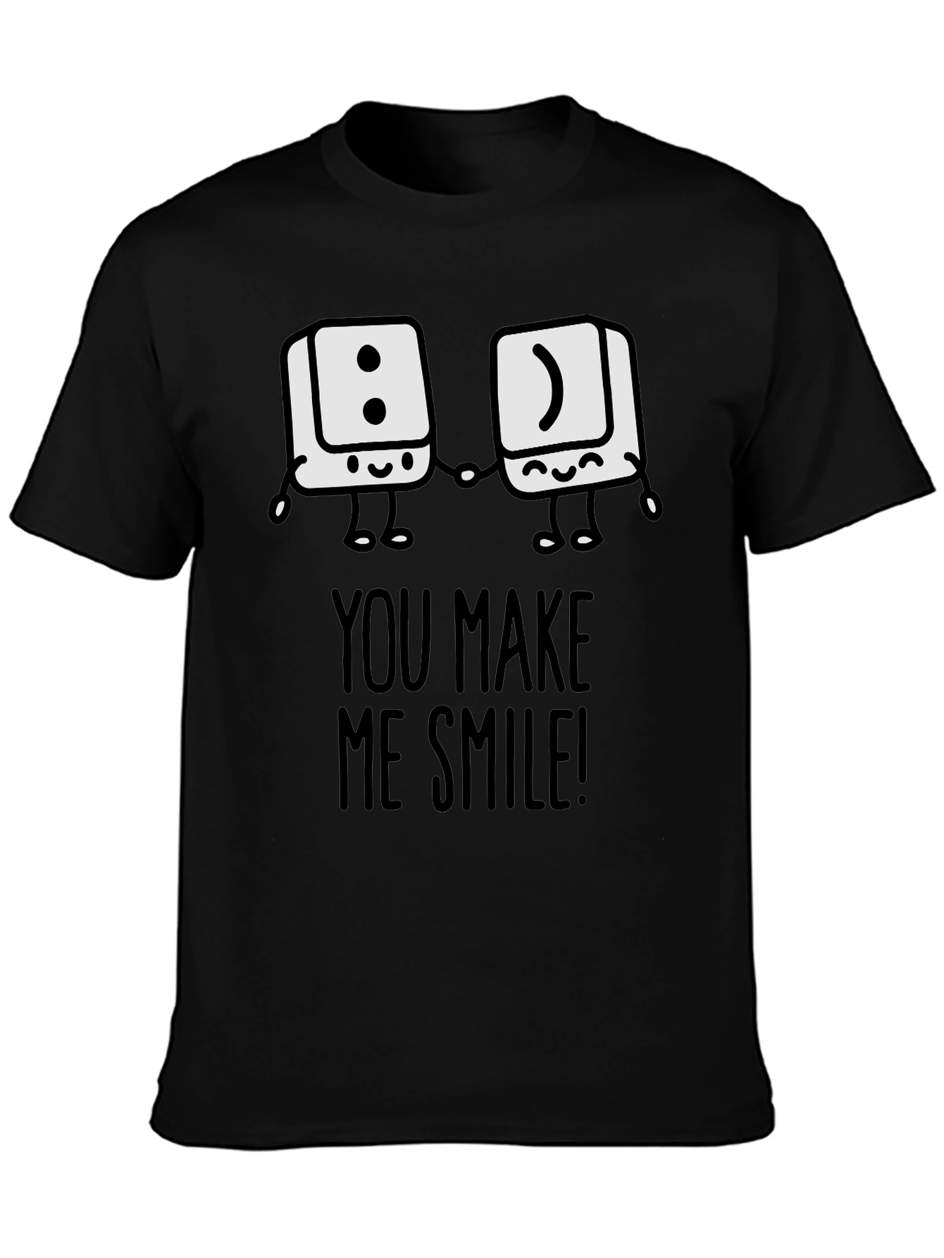 Black You Make Me Smile Graphic T-Shirt view 3