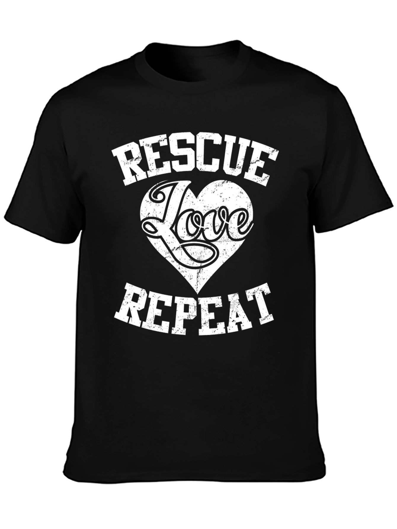 Rescue Love Repeat Graphic Tee - Soft Cotton Blend - 3