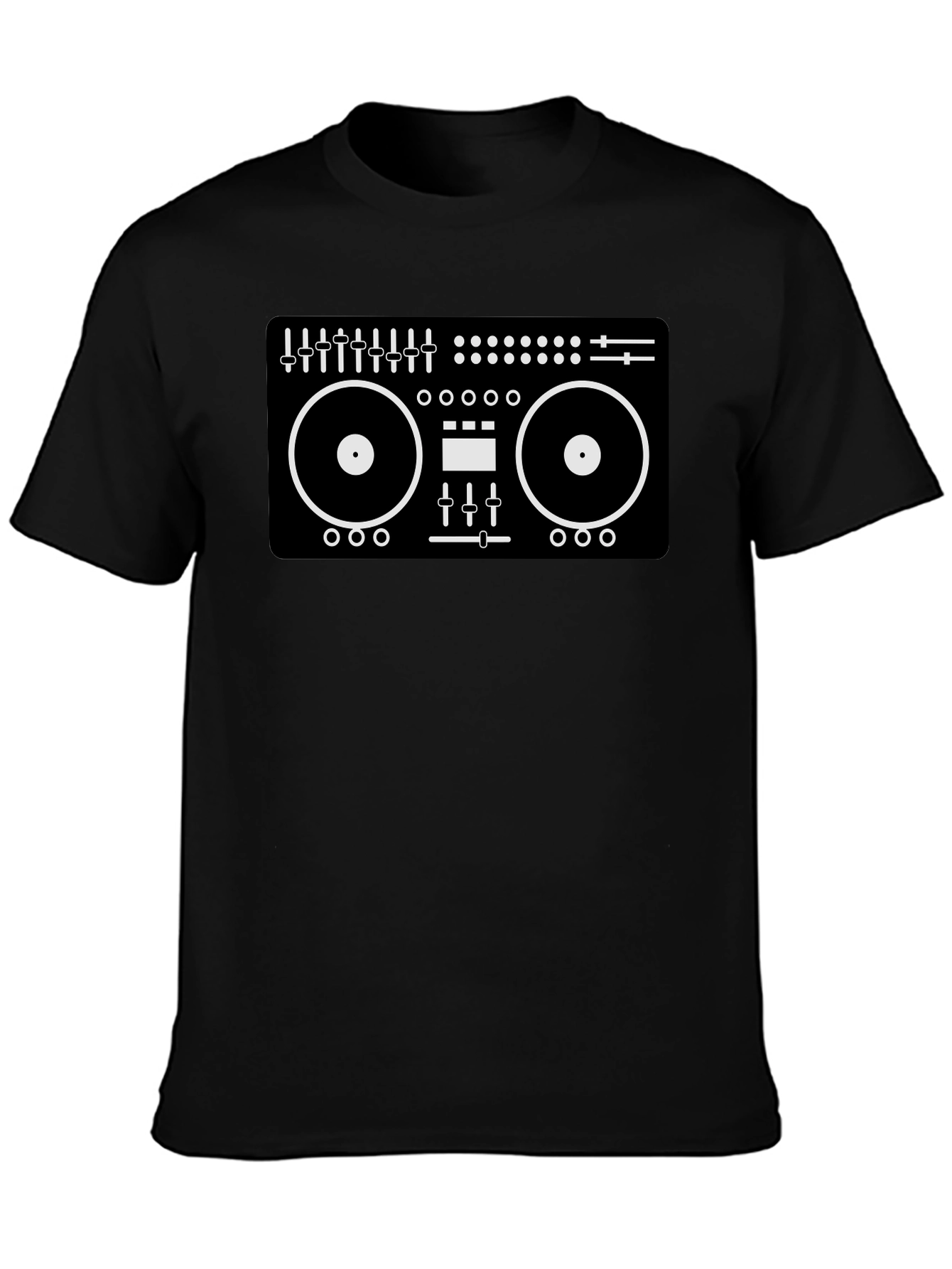 Black DJ Mixer Graphic Tee - Black view 3