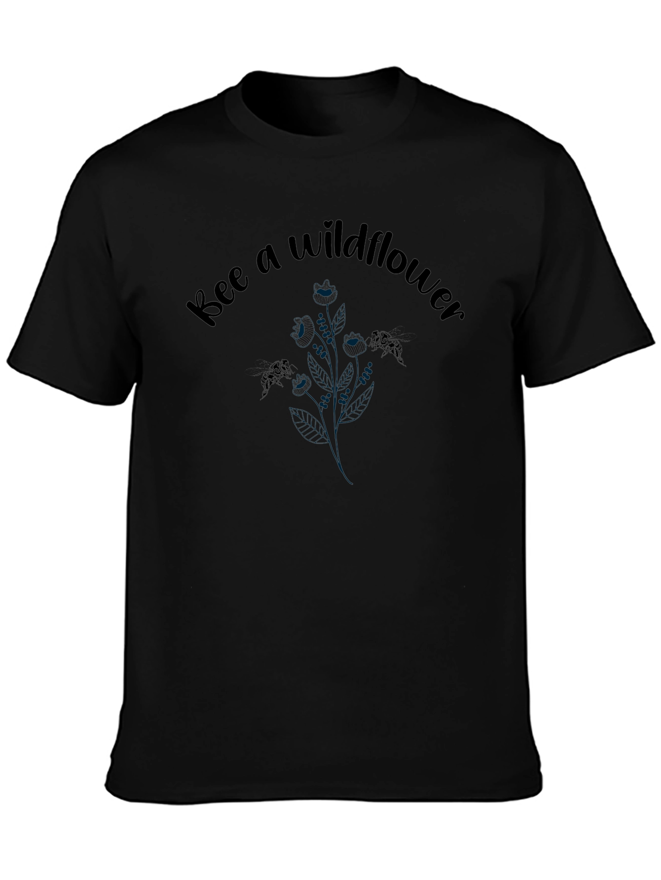 Black Bee a Wildflower Graphic Tee view 3