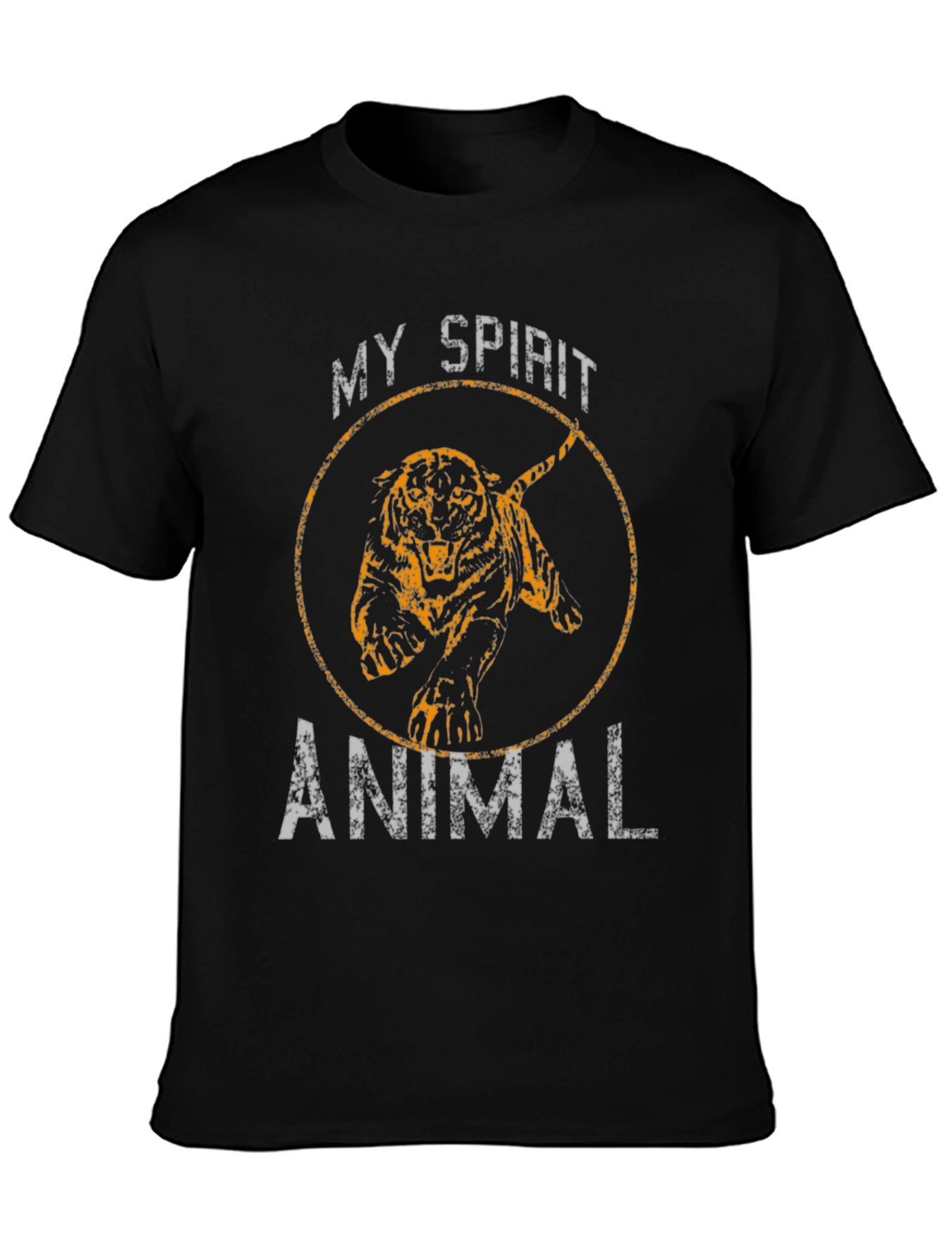 Black My Spirit Animal Tiger Graphic Tee view 3