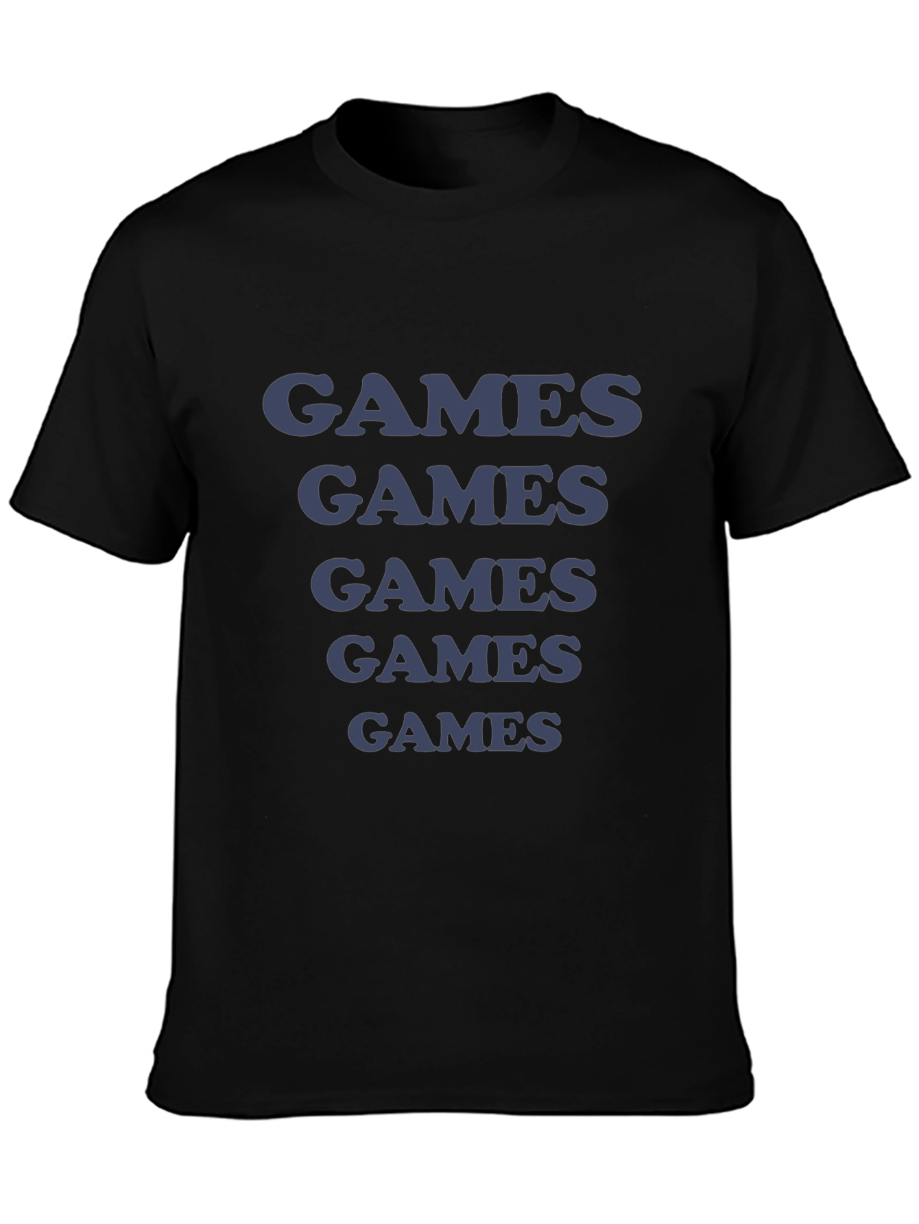 Black Games T-Shirt - Repeated Graphic Tee view 3