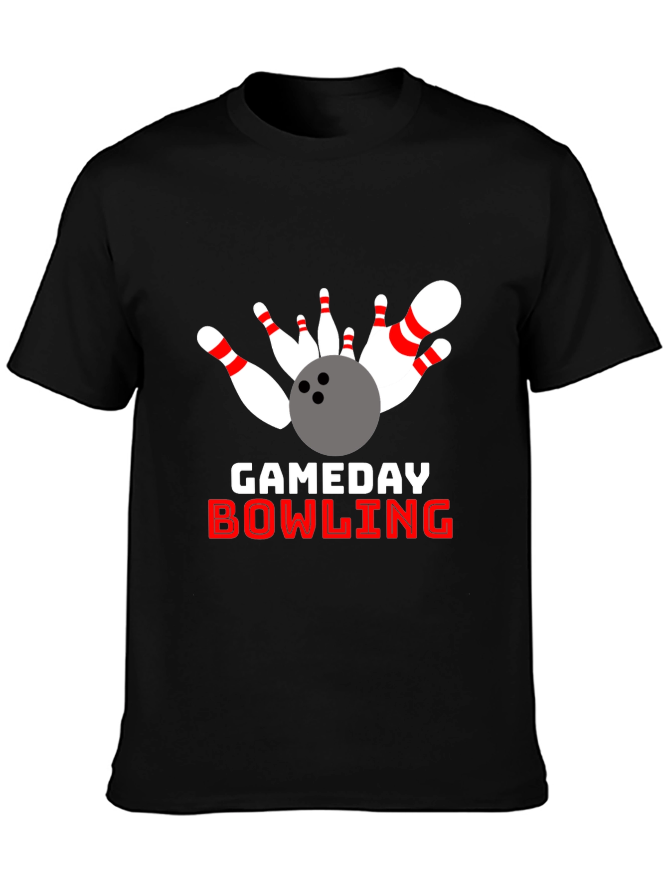 Black Gameday Bowling Graphic T-Shirt view 3