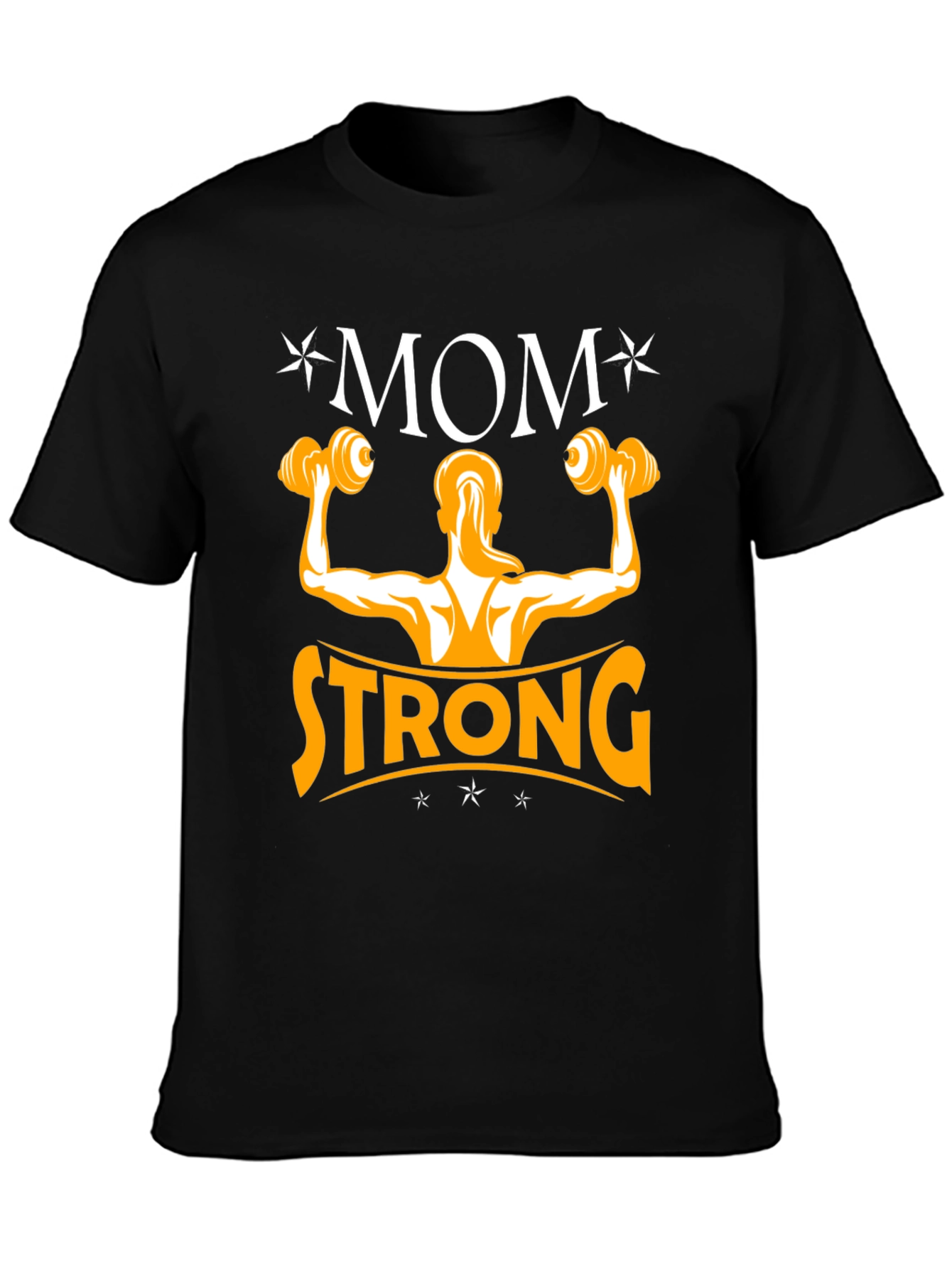 Black Mom Strong Black T-Shirt view 3