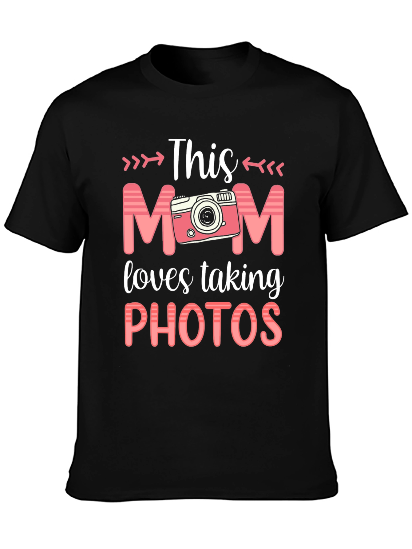 Black This Mom Loves Taking Photos T-Shirt - Camera Design view 3