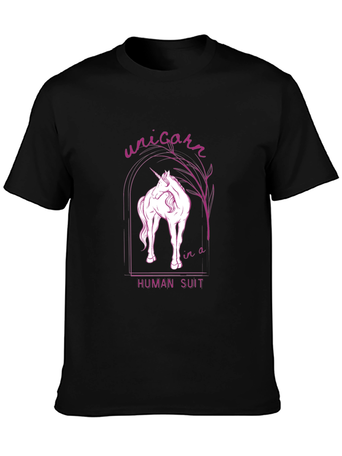 Black Unicorn in a Human Suit Graphic Tee view 3