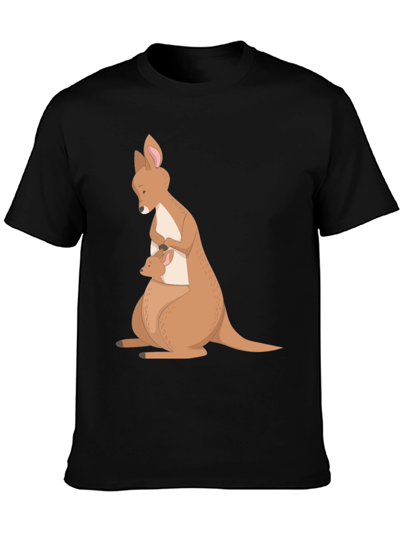 Black Kangaroo Mom & Baby T-Shirt - Soft Cotton Blend view 3