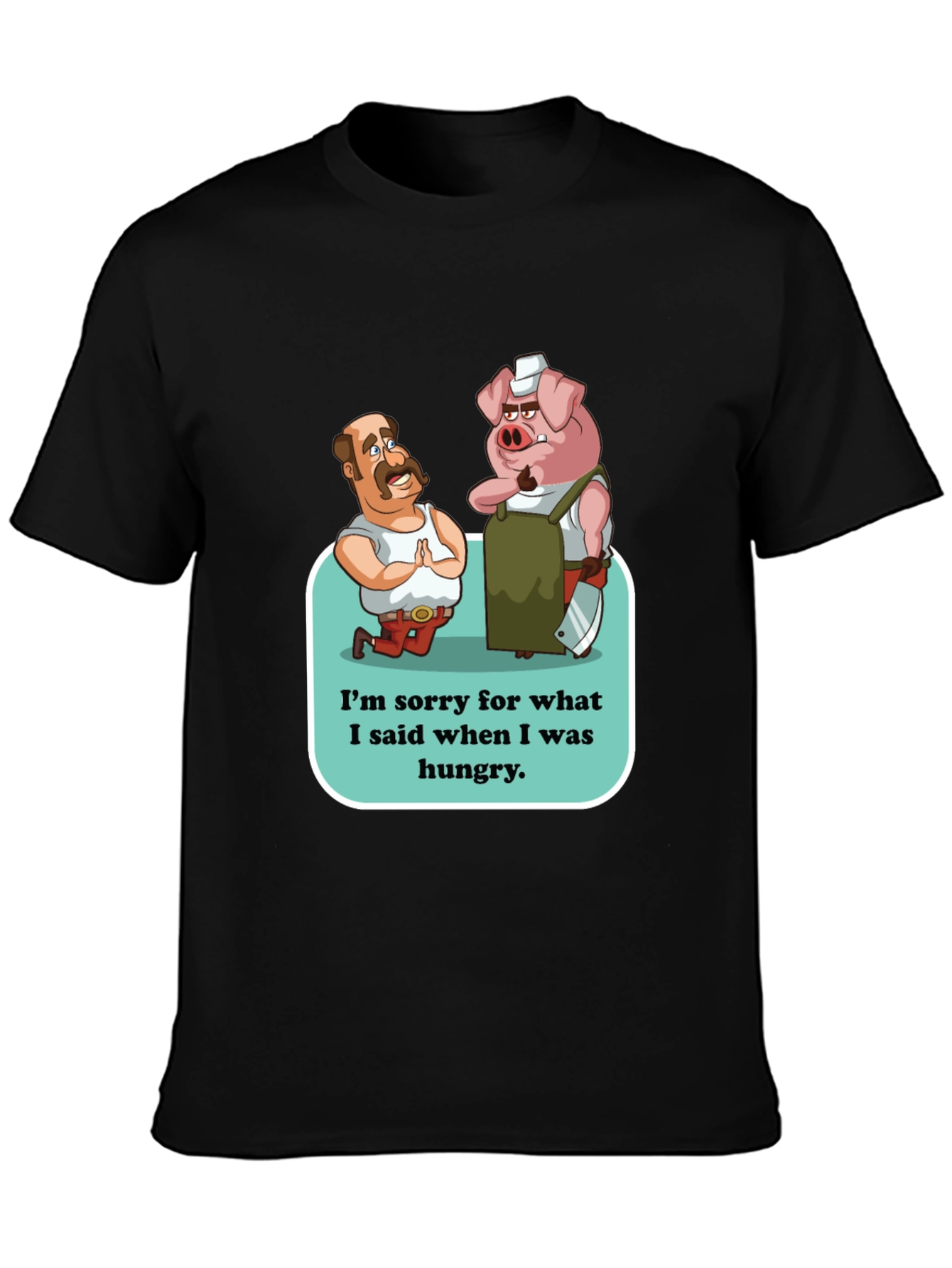 Black Funny "I'm Sorry" Graphic T-Shirt view 3