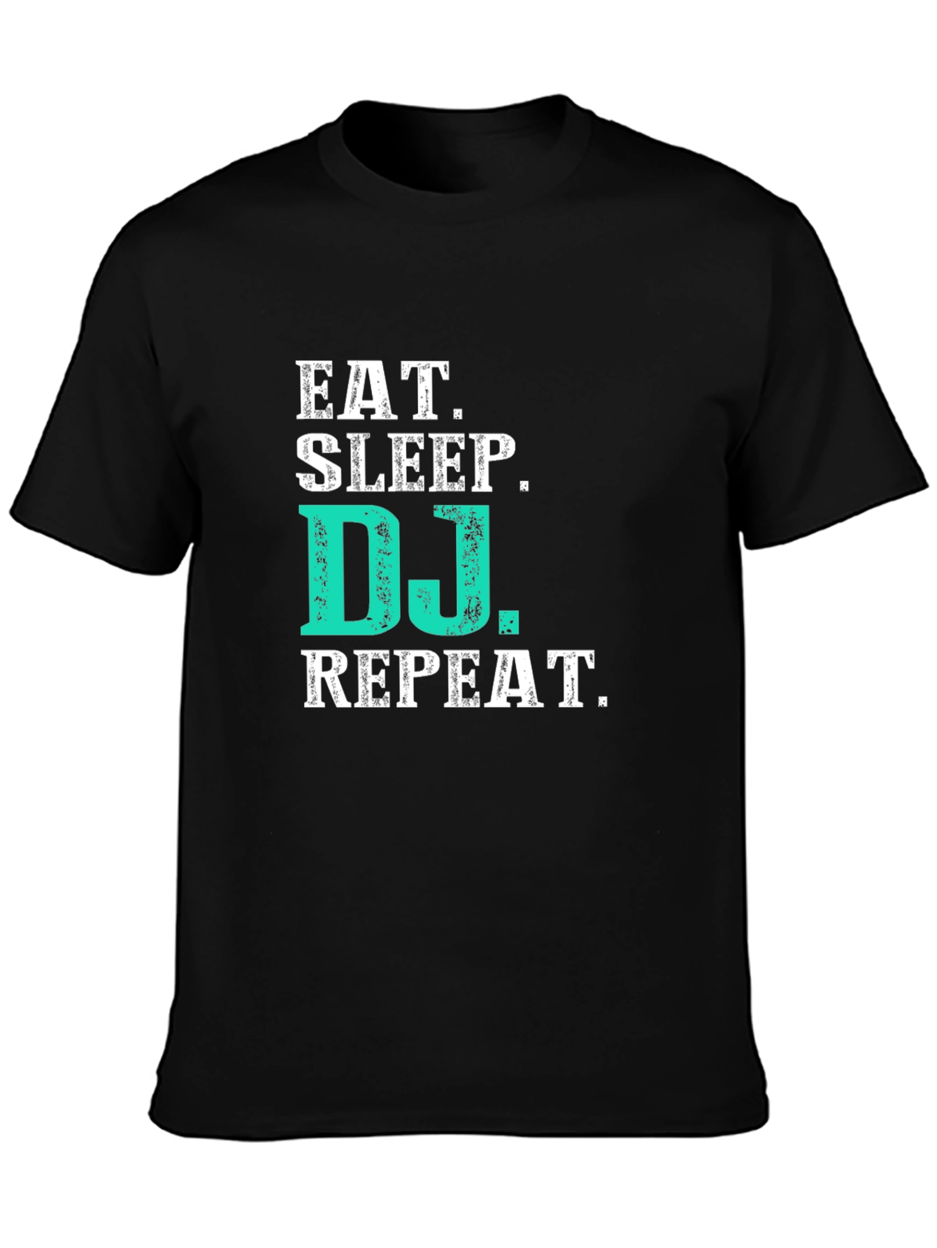 Black Eat Sleep DJ Repeat Graphic Tee - Black T-Shirt view 3