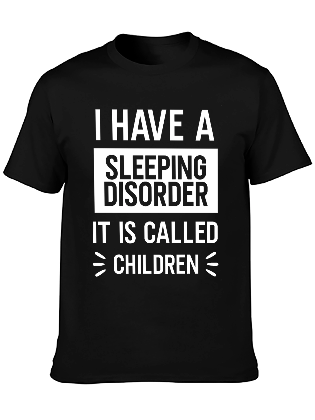Black I Have a Sleeping Disorder T-Shirt view 3