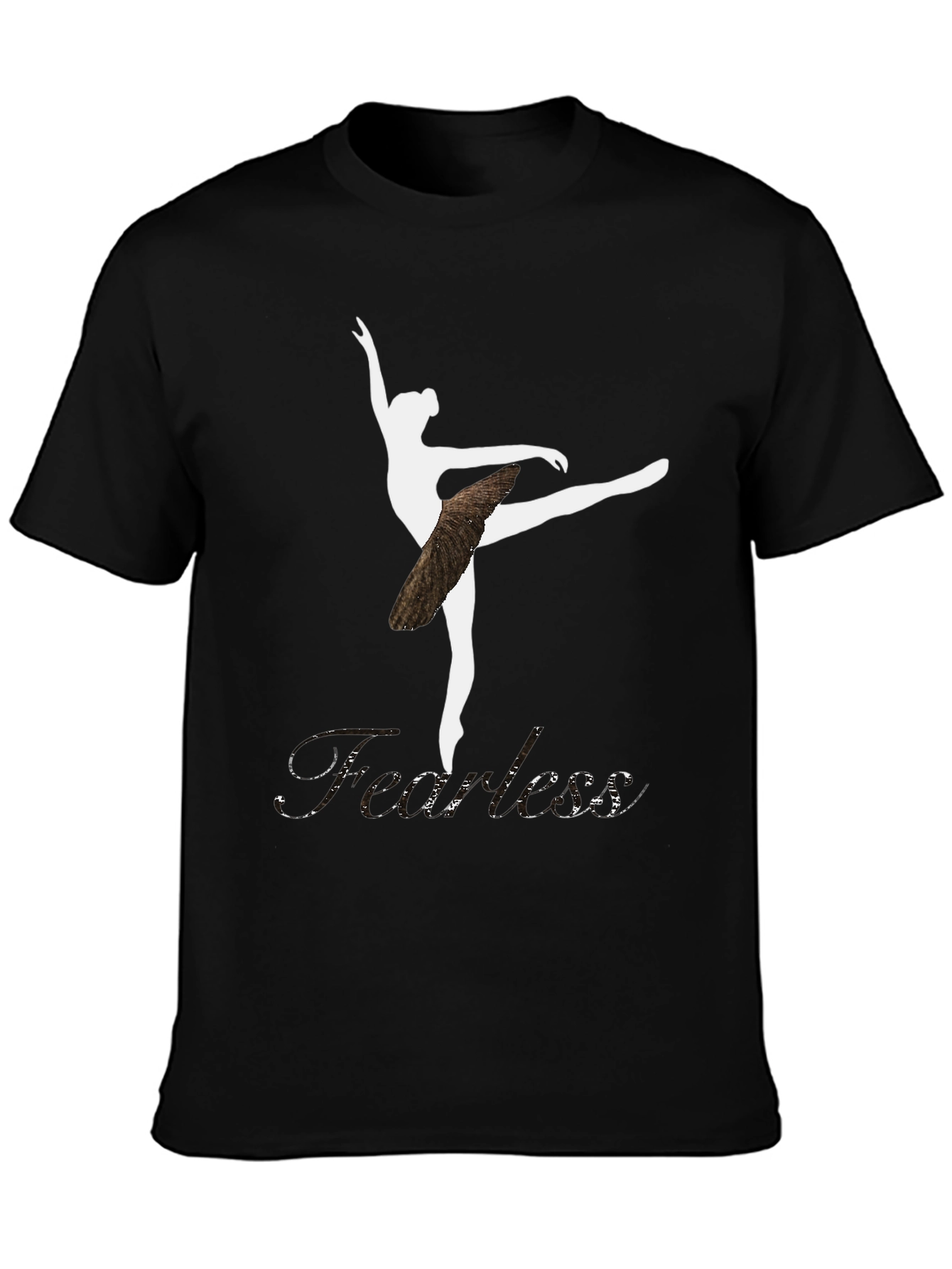 Fearless Ballerina Graphic T-Shirt - Black Cotton Tee - 3