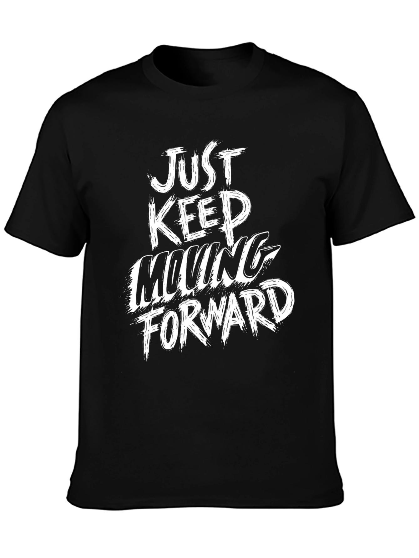 Black Just Keep Moving Forward Graphic Tee view 3