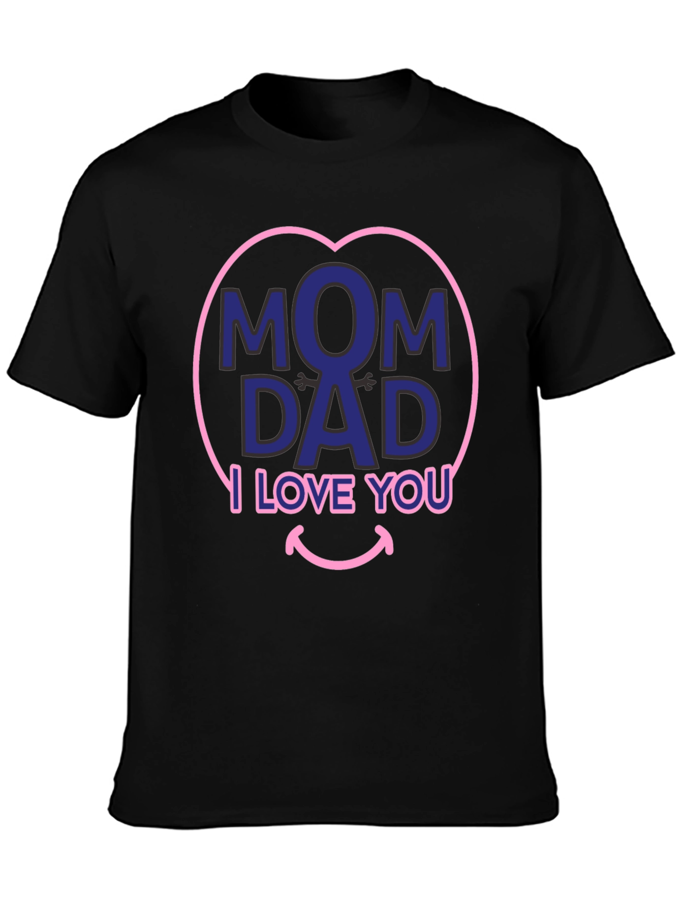 Black Mom & Dad I Love You T-Shirt view 3
