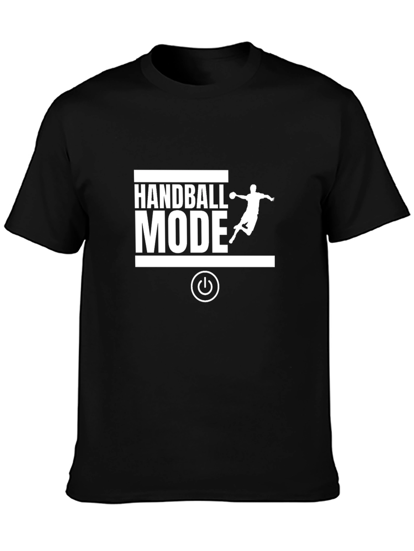Handball Mode Graphic Tee - Black Cotton T-Shirt - 3