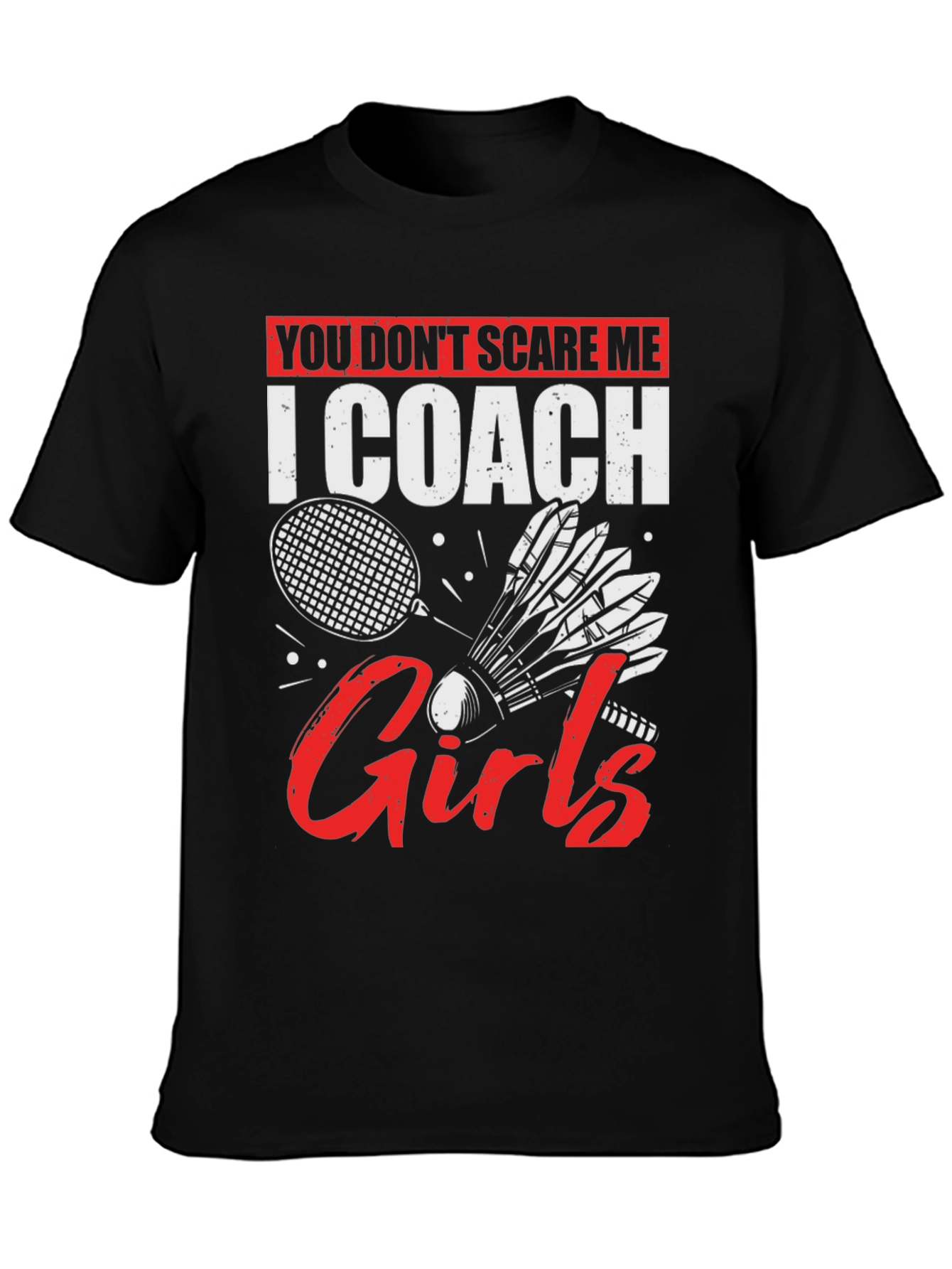 Black I Coach Girls Badminton T-Shirt view 3